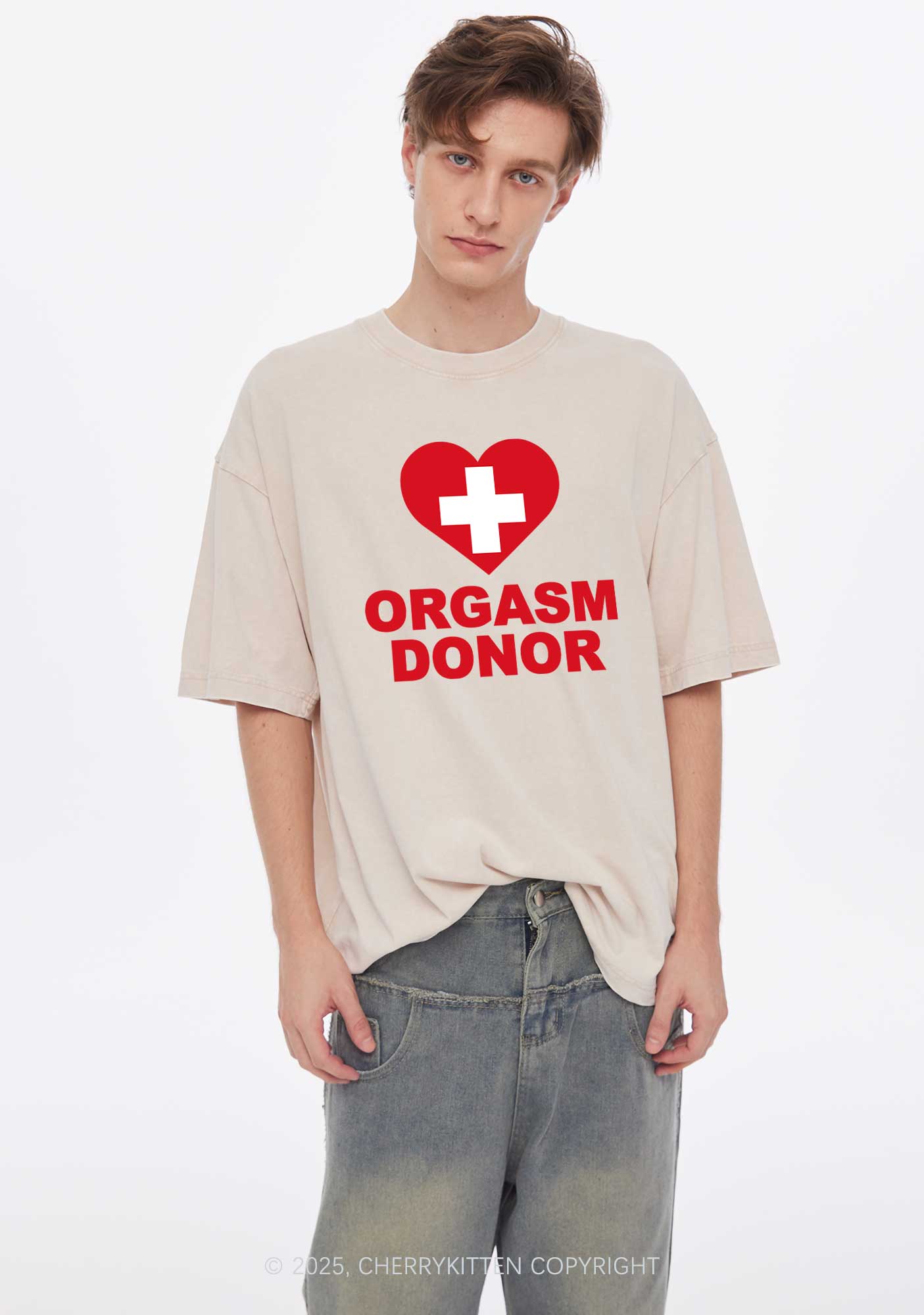 Orgxsm Donor Y2K Shirts Washed Tee Cherrykitten