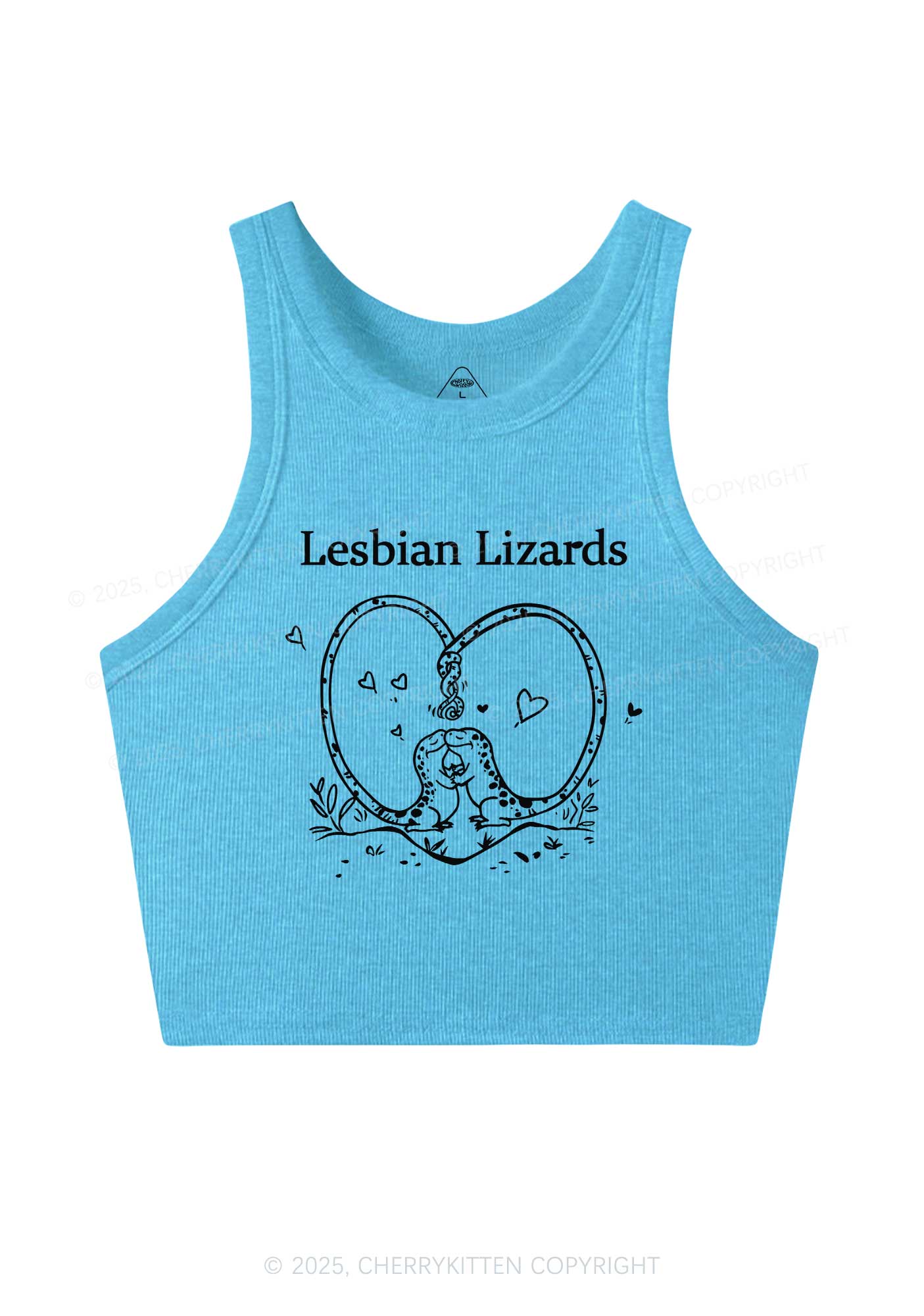 Lesbian Lizards Y2K Crop Tank Top Cherrykitten