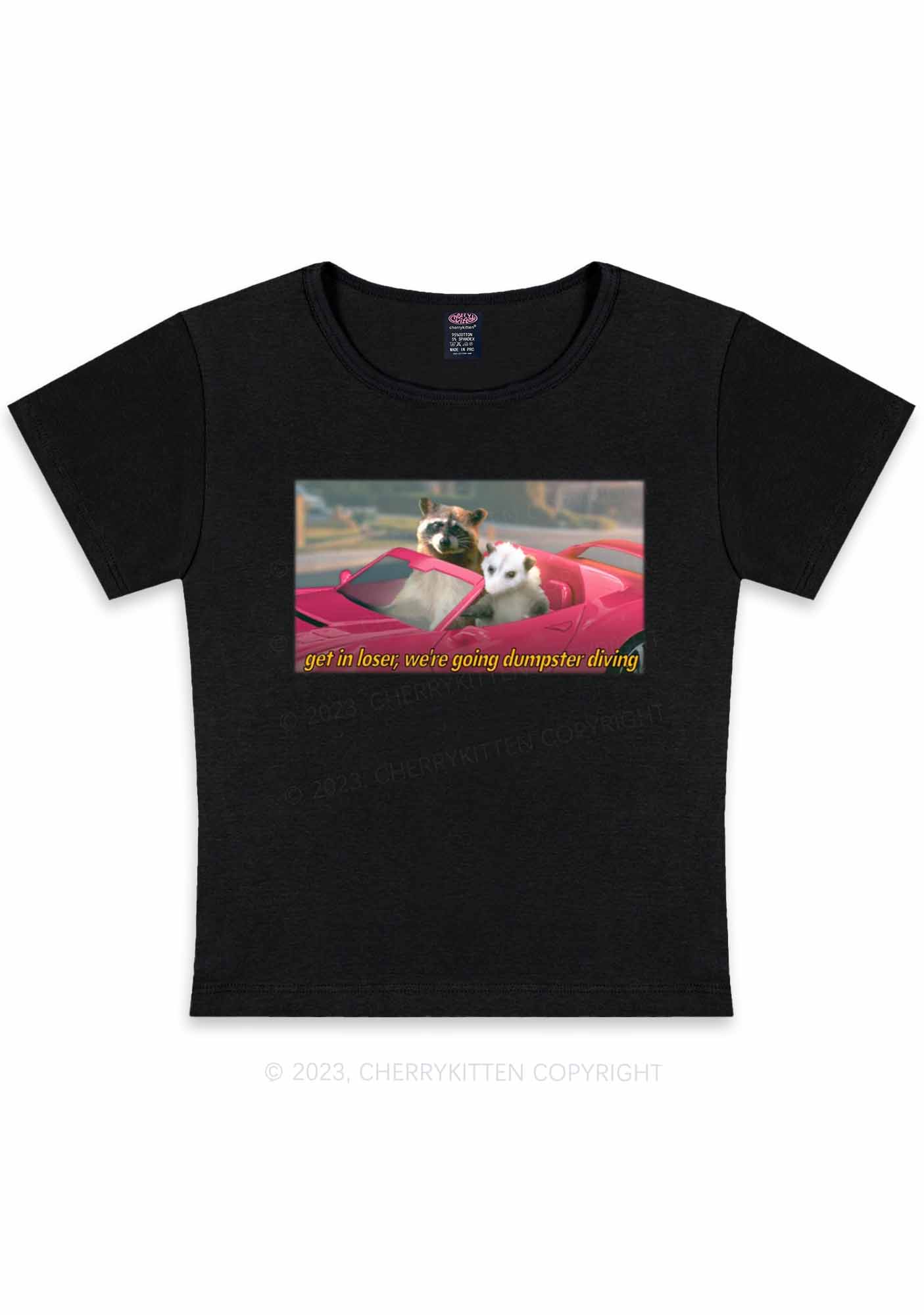 Get In Loser Y2K Baby Tee Cherrykitten