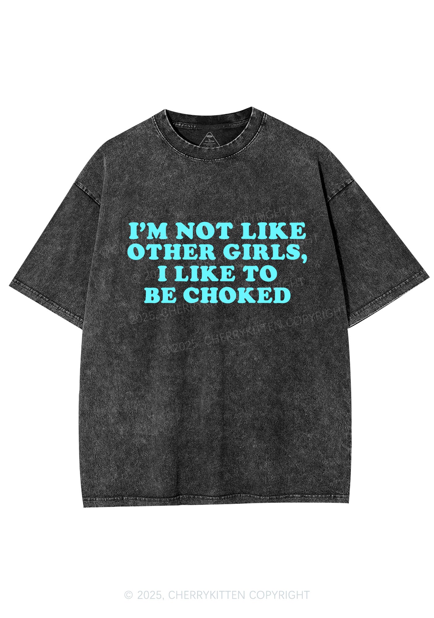 I Like To Be Choked Y2K Shirts Washed Tee Cherrykitten