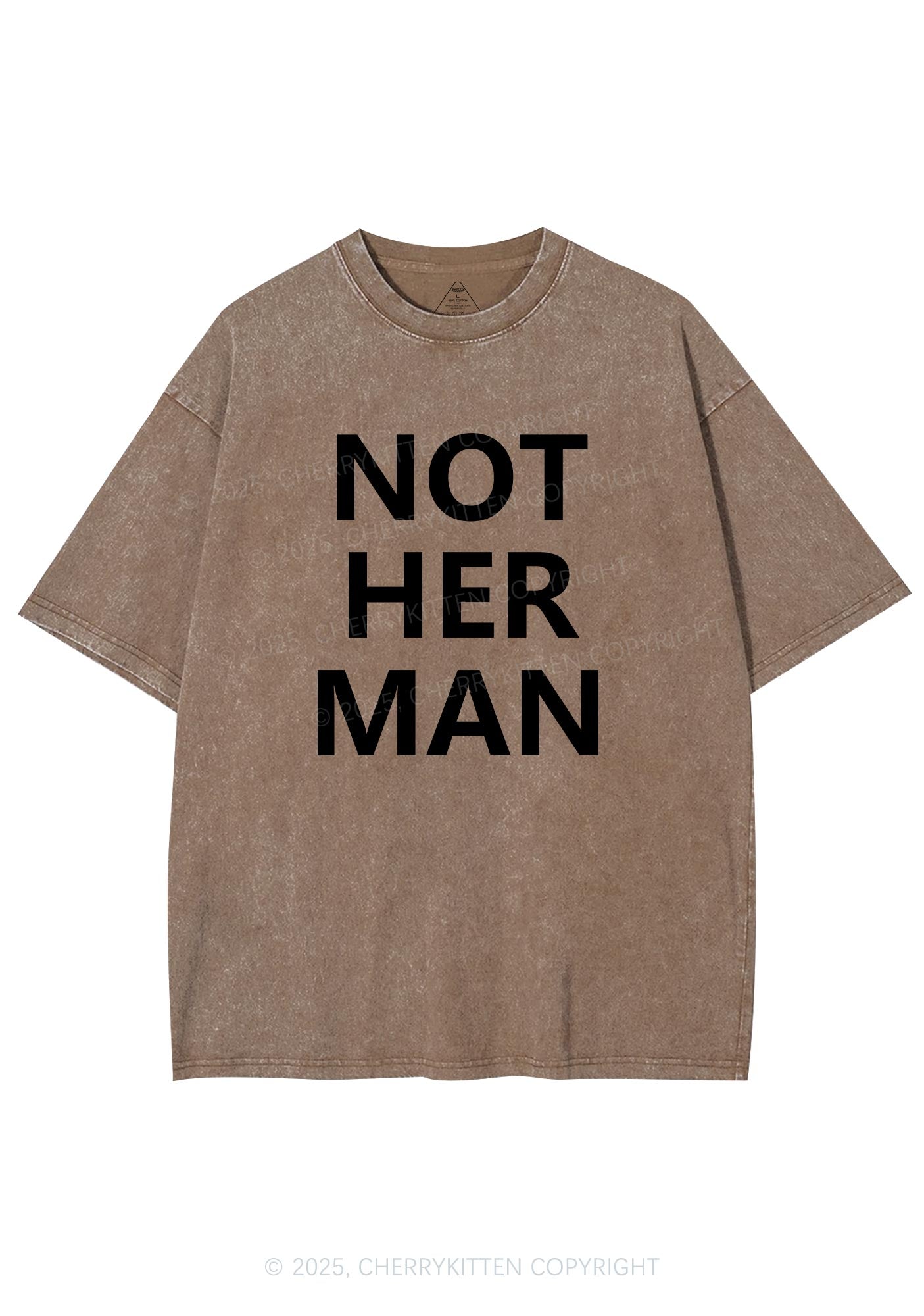 Not Her Man Y2K Shirts Washed Tee Cherrykitten
