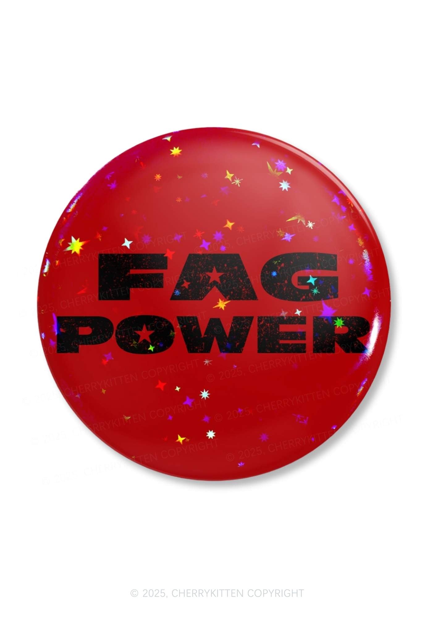 Fag Power Pride 1Pc Y2K Pin Badge Cherrykitten