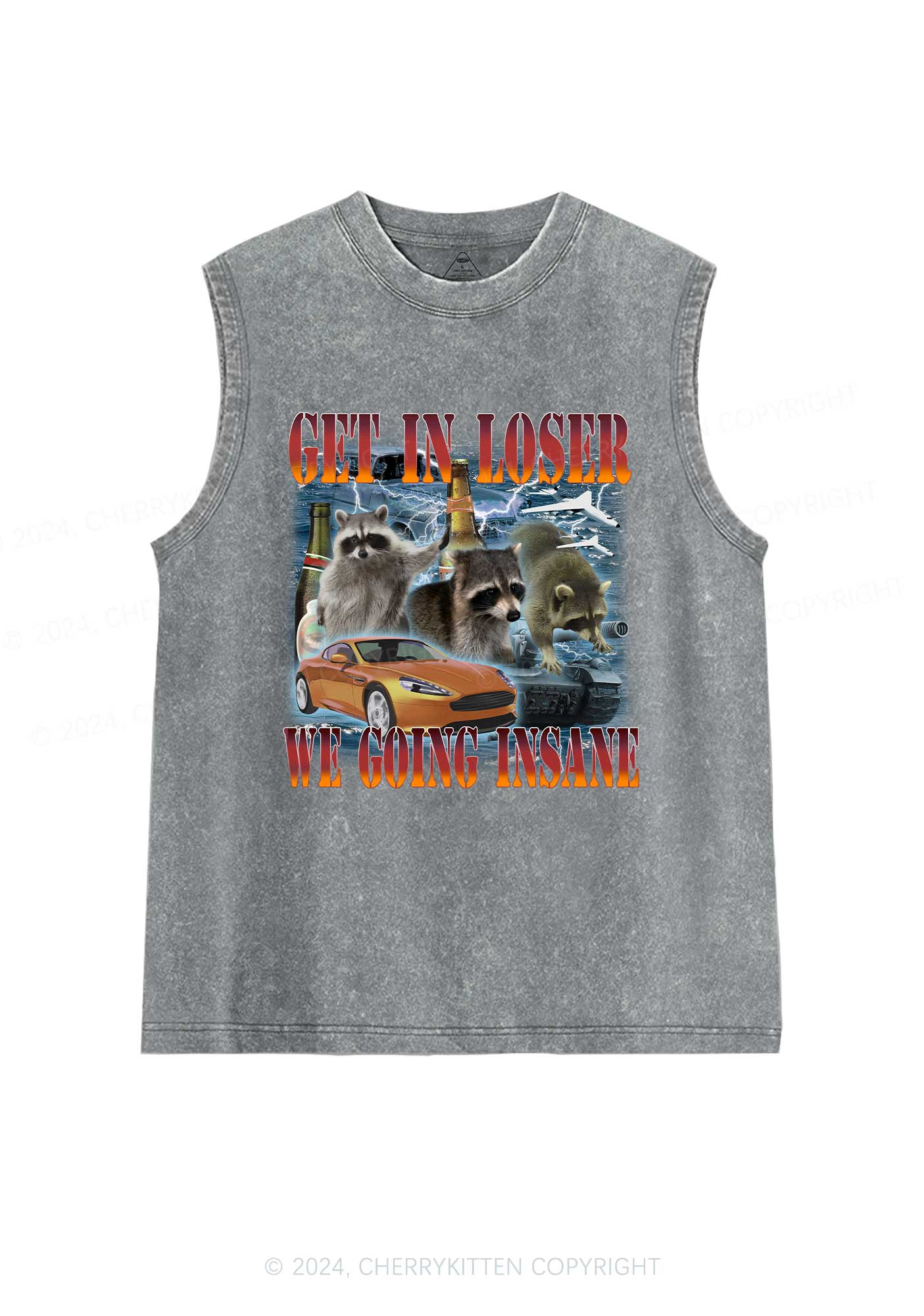 We Going Insane Y2K Washed Tank Cherrykitten