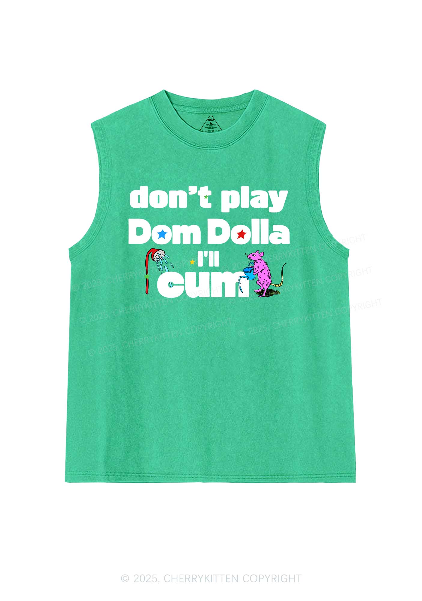 Do Not Play Dom Y2K Washed Muscle Tank Cherrykitten