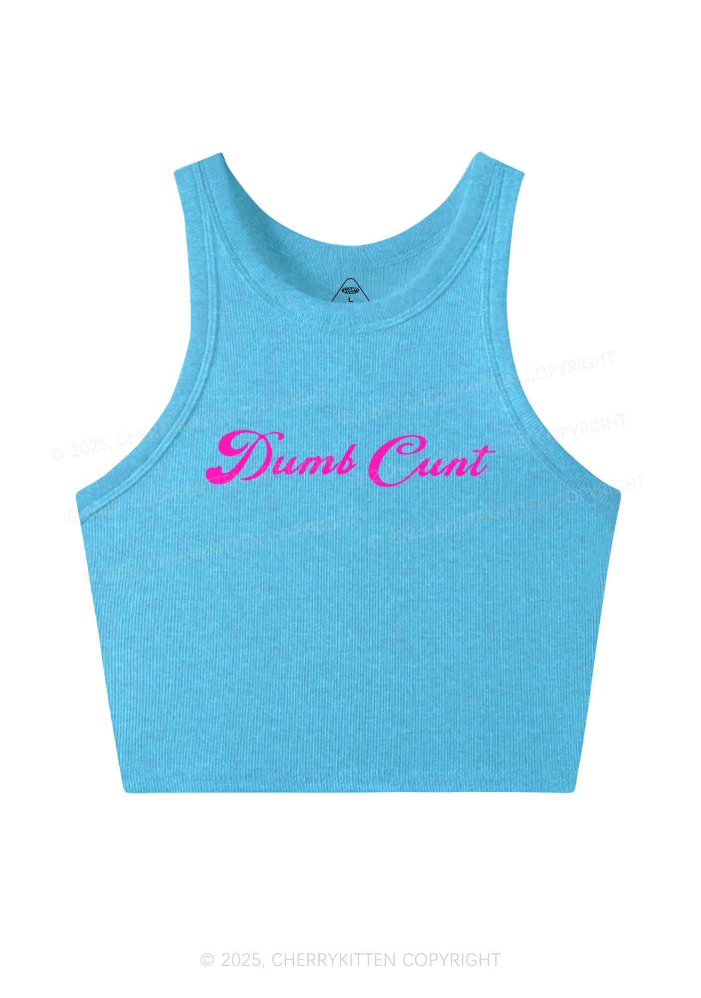 Dumb Cxxt Y2K Crop Tank Top Cherrykitten