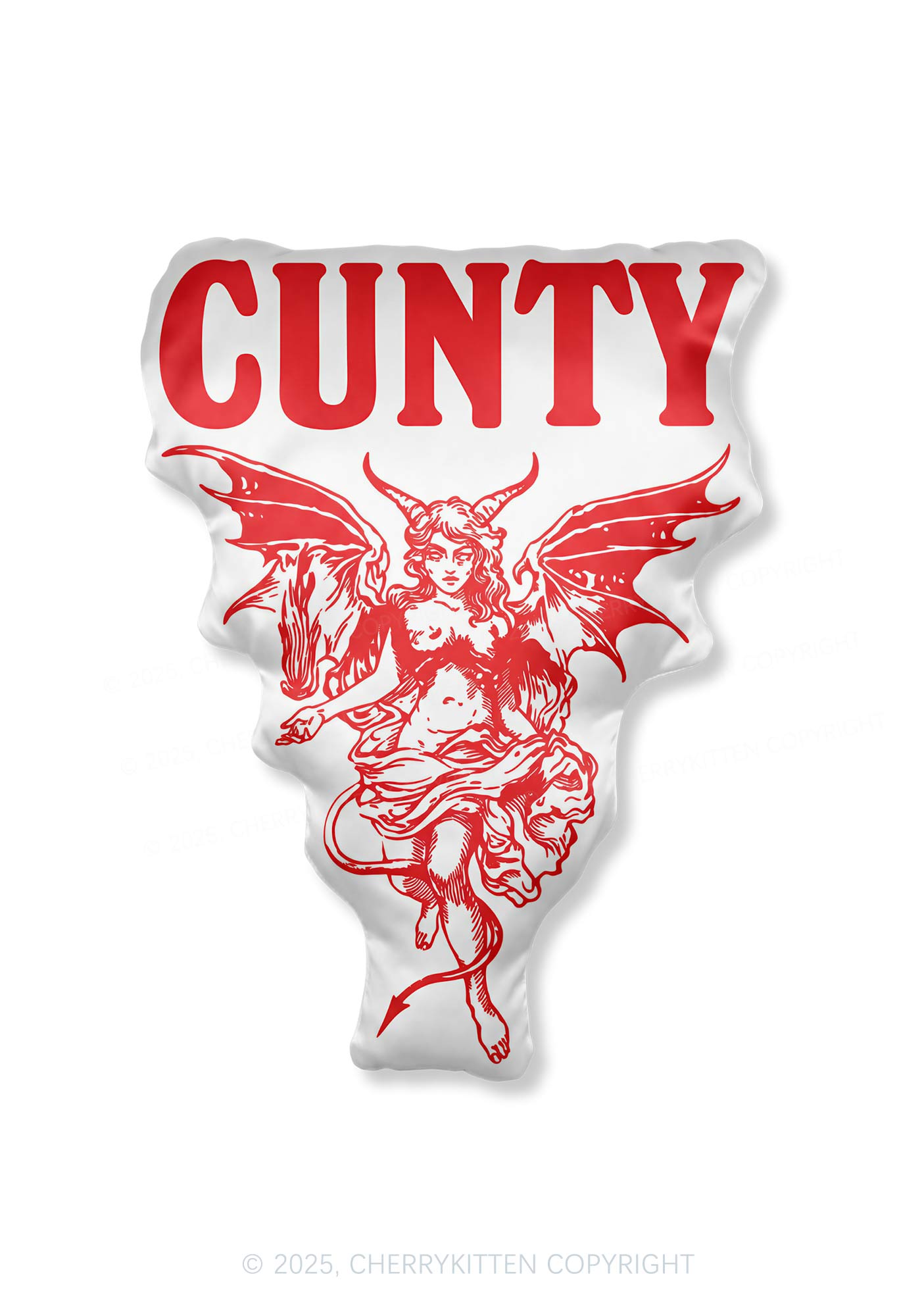 Cunty Satan Y2K Ugly Pillow Cherrykitten