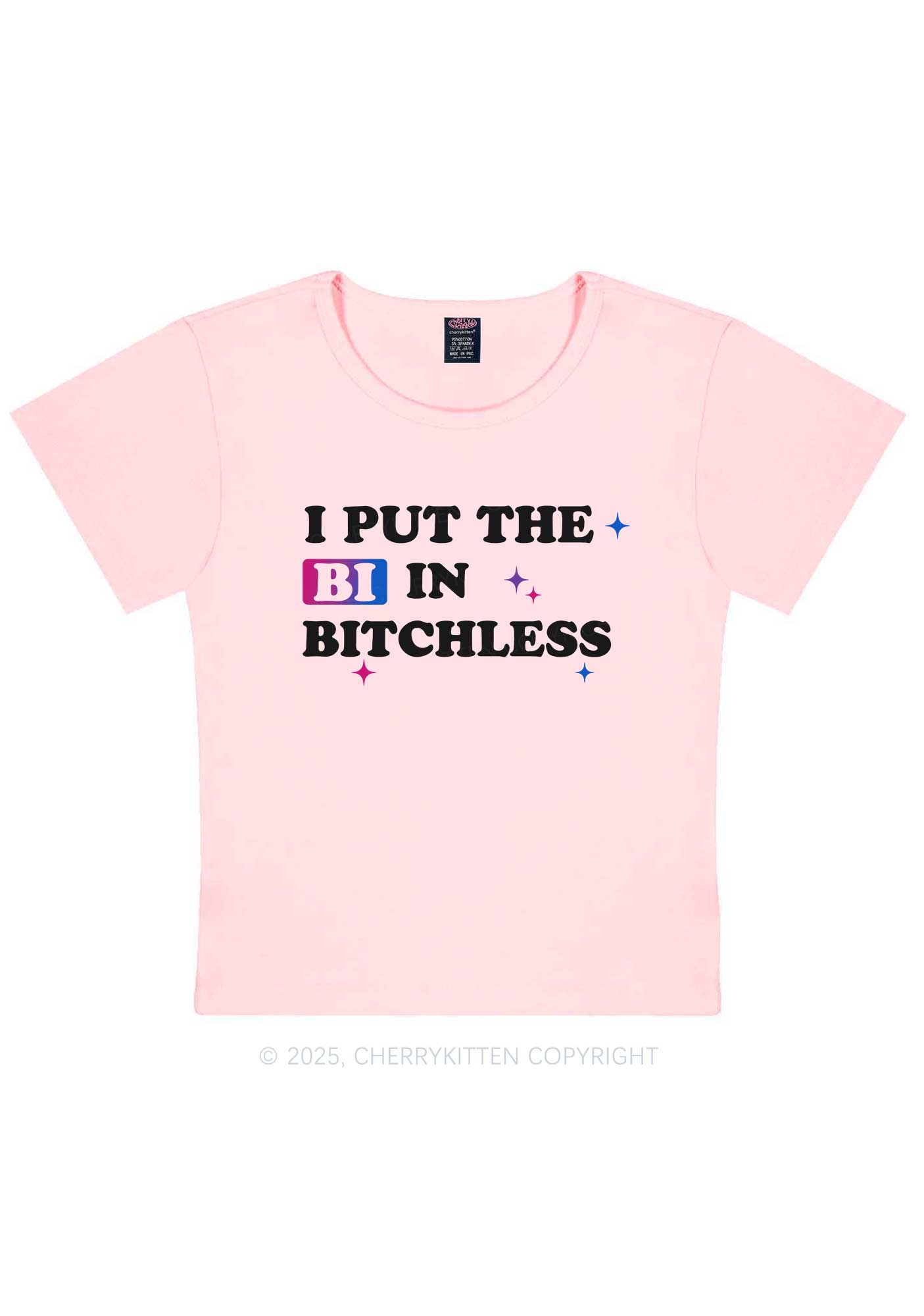 Put BI In Bxxchless Pride Y2K Baby Tee Cherrykitten