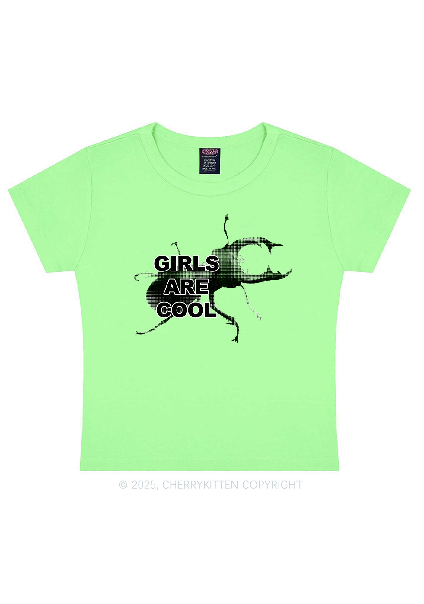 Beetle Girls Are Cool Y2K Baby Tee Cherrykitten