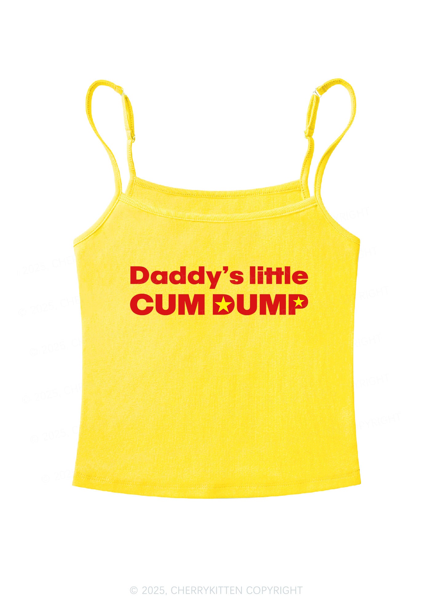 Daddys Little Cum Dump Y2K Spaghetti Strap Cami Cherrykitten