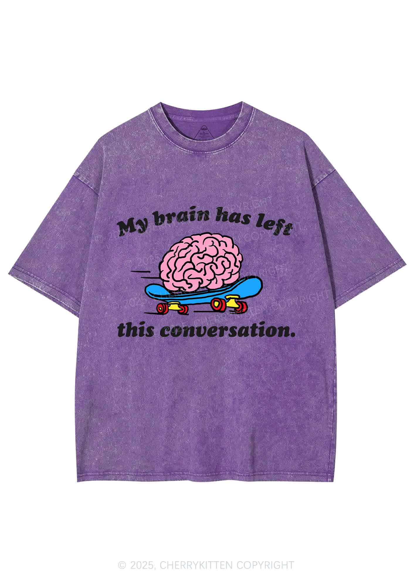 Brain Left Conversation Y2K Shirts Washed Tee Cherrykitten