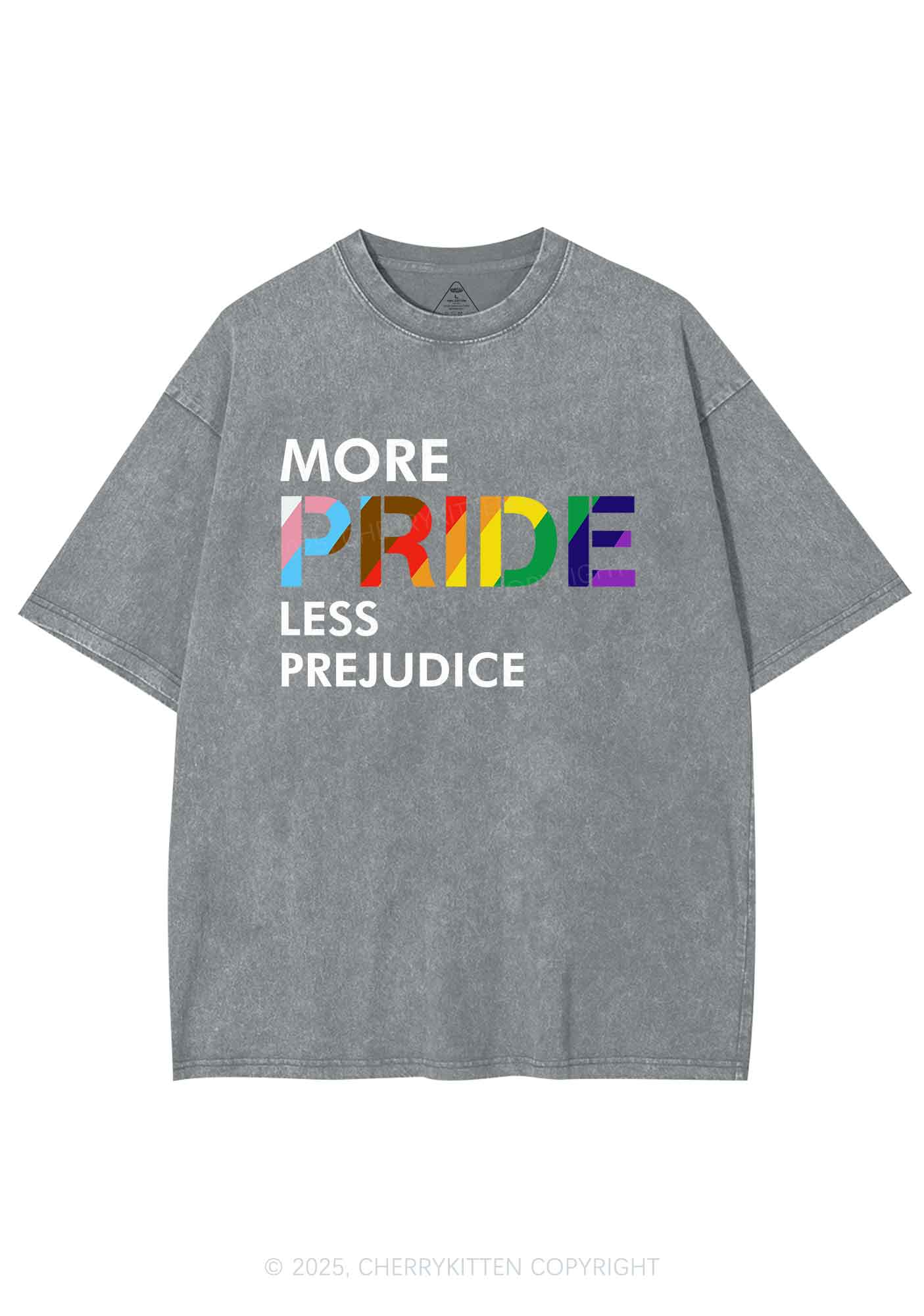 More Pride Less Prejudice Y2K Shirts Washed Tee Cherrykitten