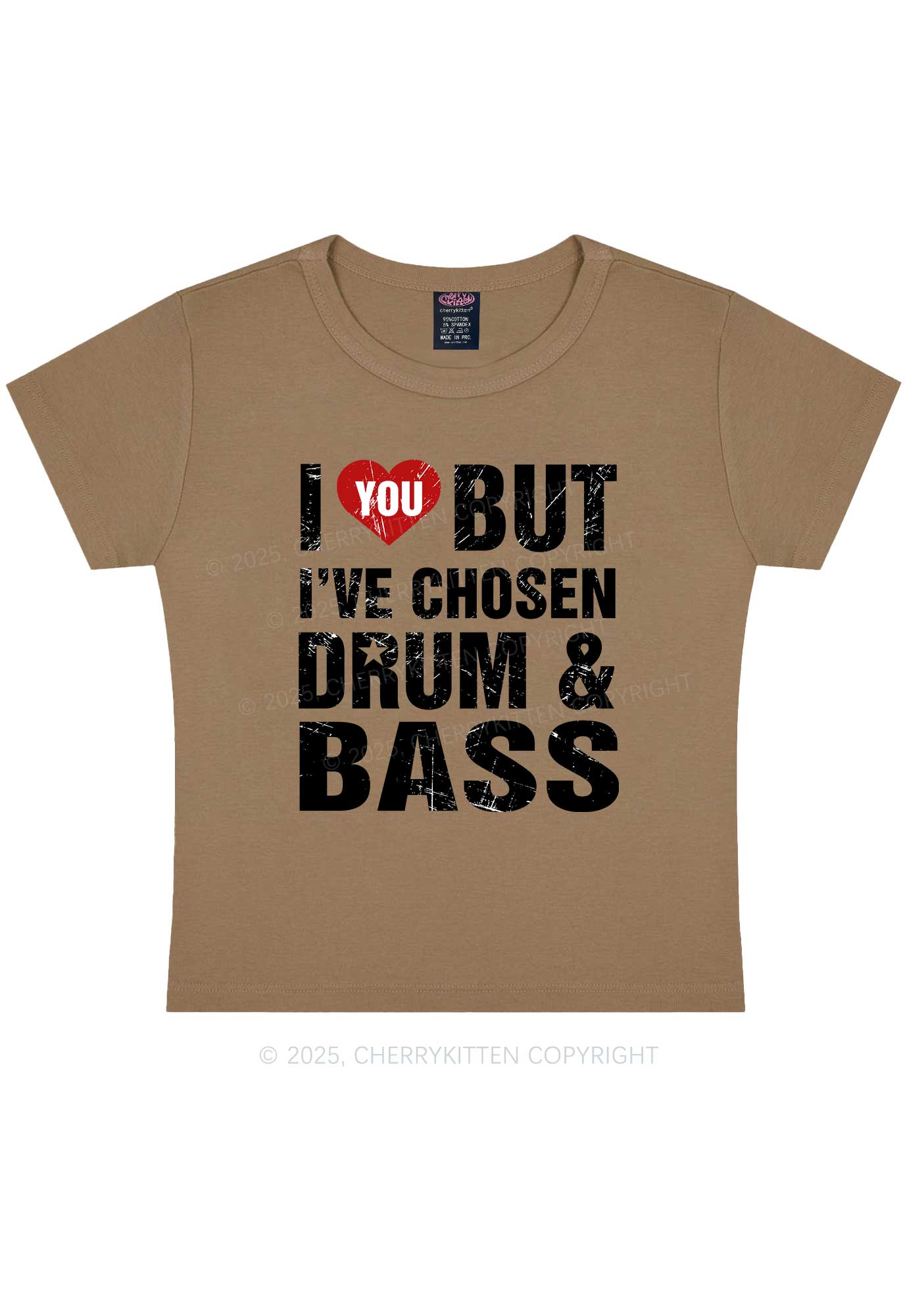 Chosen Drum And Bass Y2K Baby Tee Cherrykitten