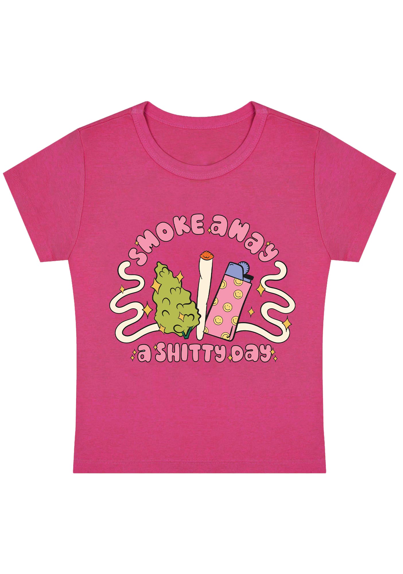 Curvy Smoke Away A Shixxy Day Baby Tee