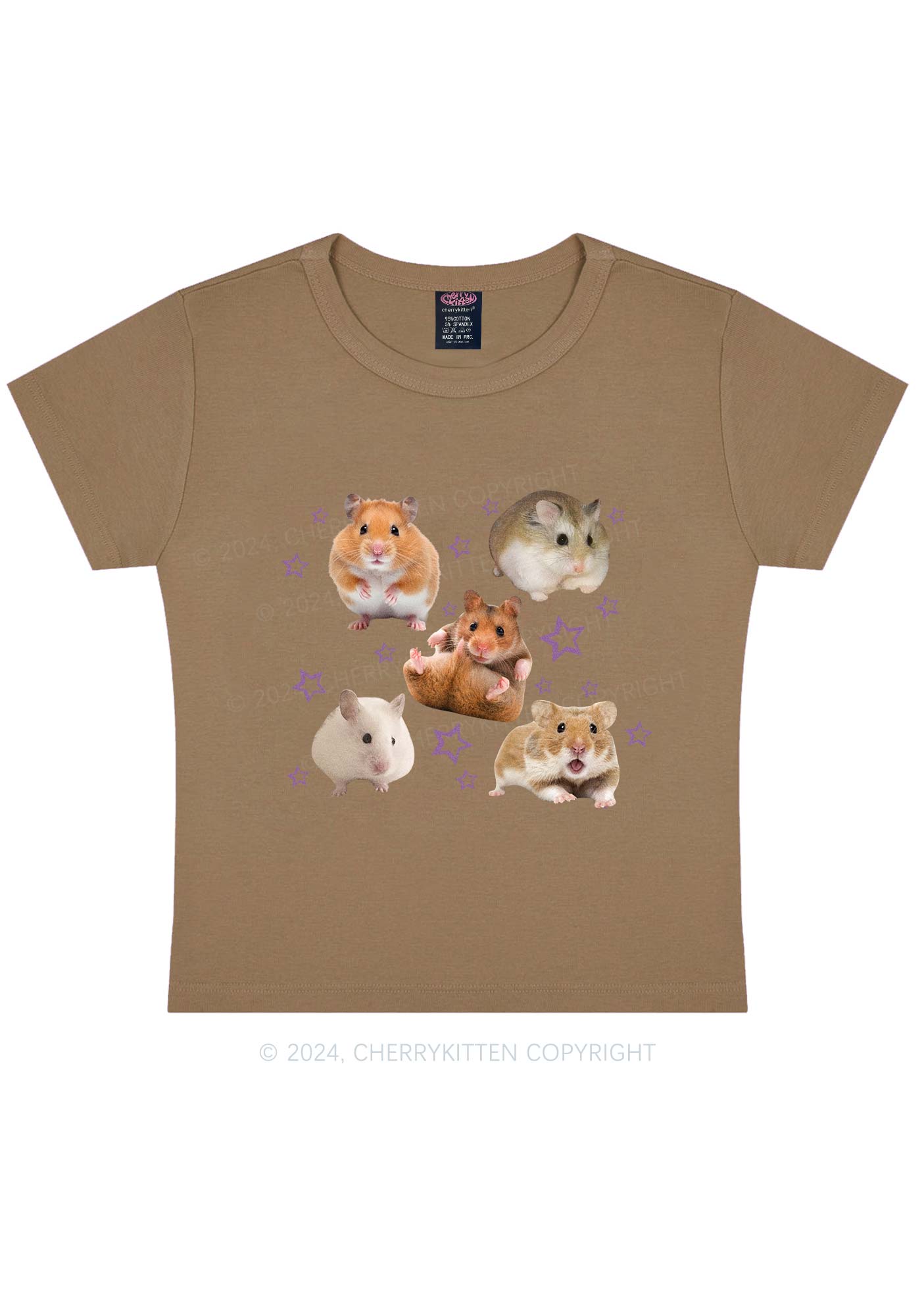 Cute Hamsters Y2K Baby Tee Cherrykitten