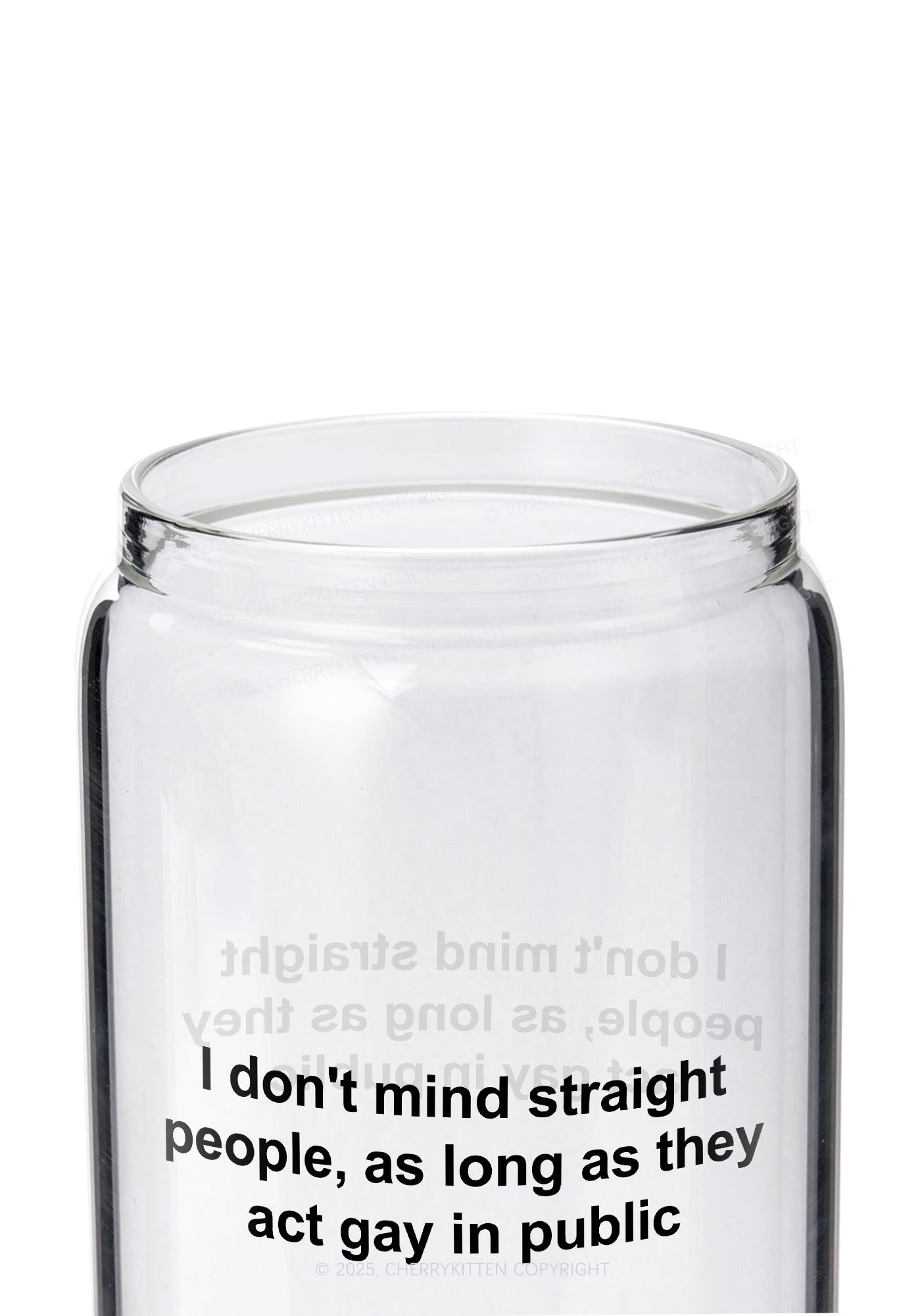 Act Gay In Public Pride Y2K Printed Glass Cup Cherrykitten