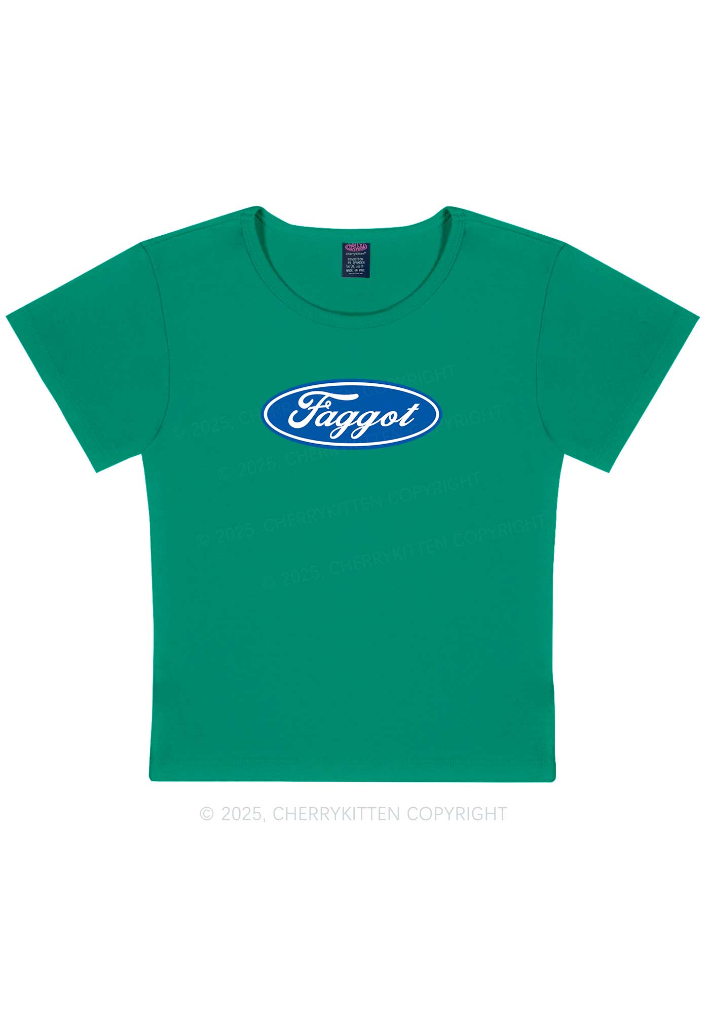 Faggot Pride Y2K Baby Tee Cherrykitten
