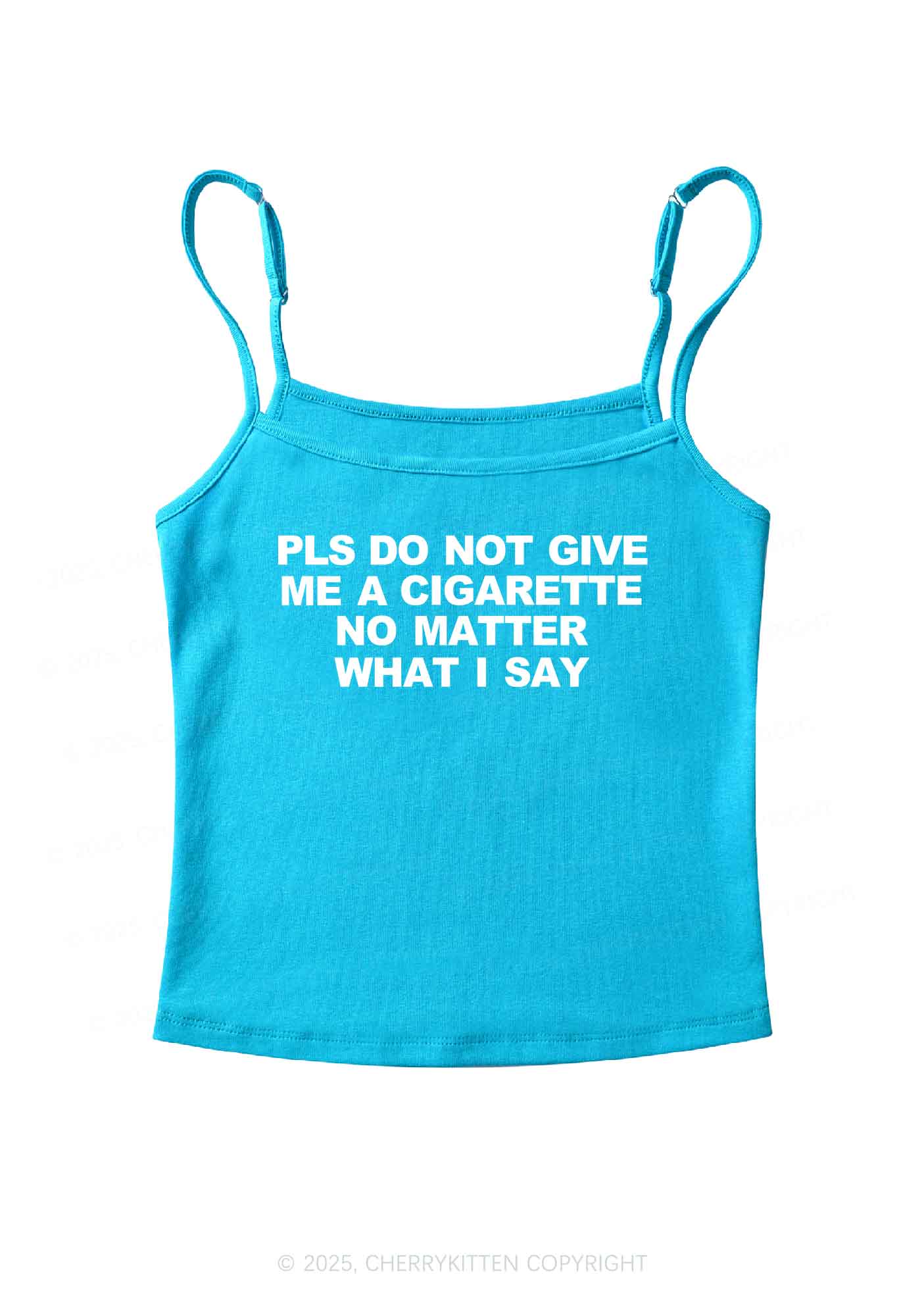 Don't Give Me Cigarette Y2K Spaghetti Strap Cami Cherrykitten