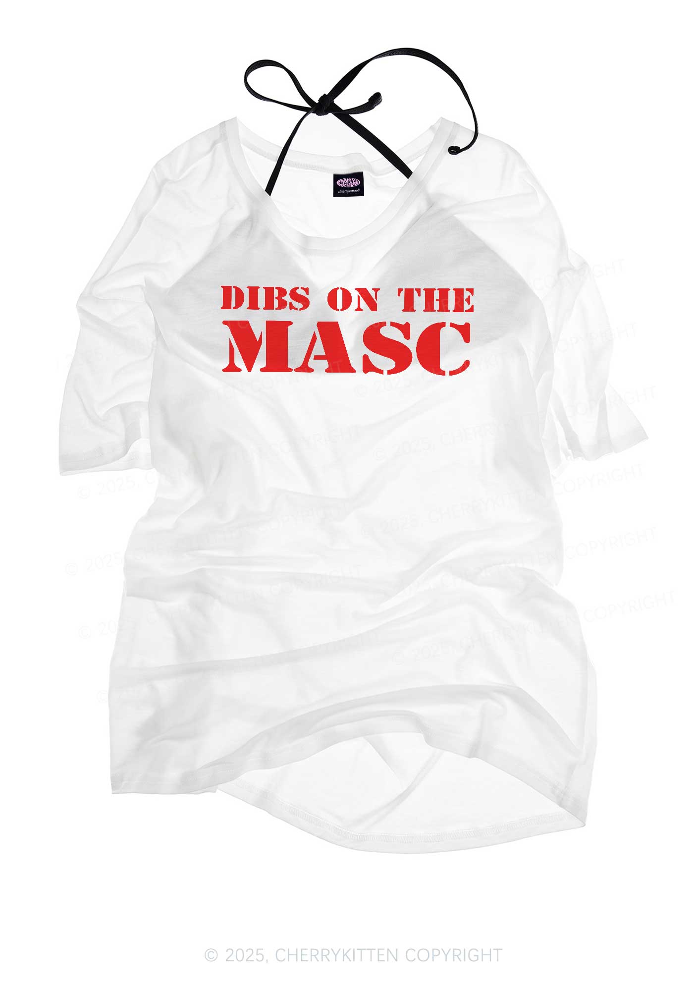 Dibs On The Masc Pride Y2K Sheer Boyfriend Tee Cherrykitten