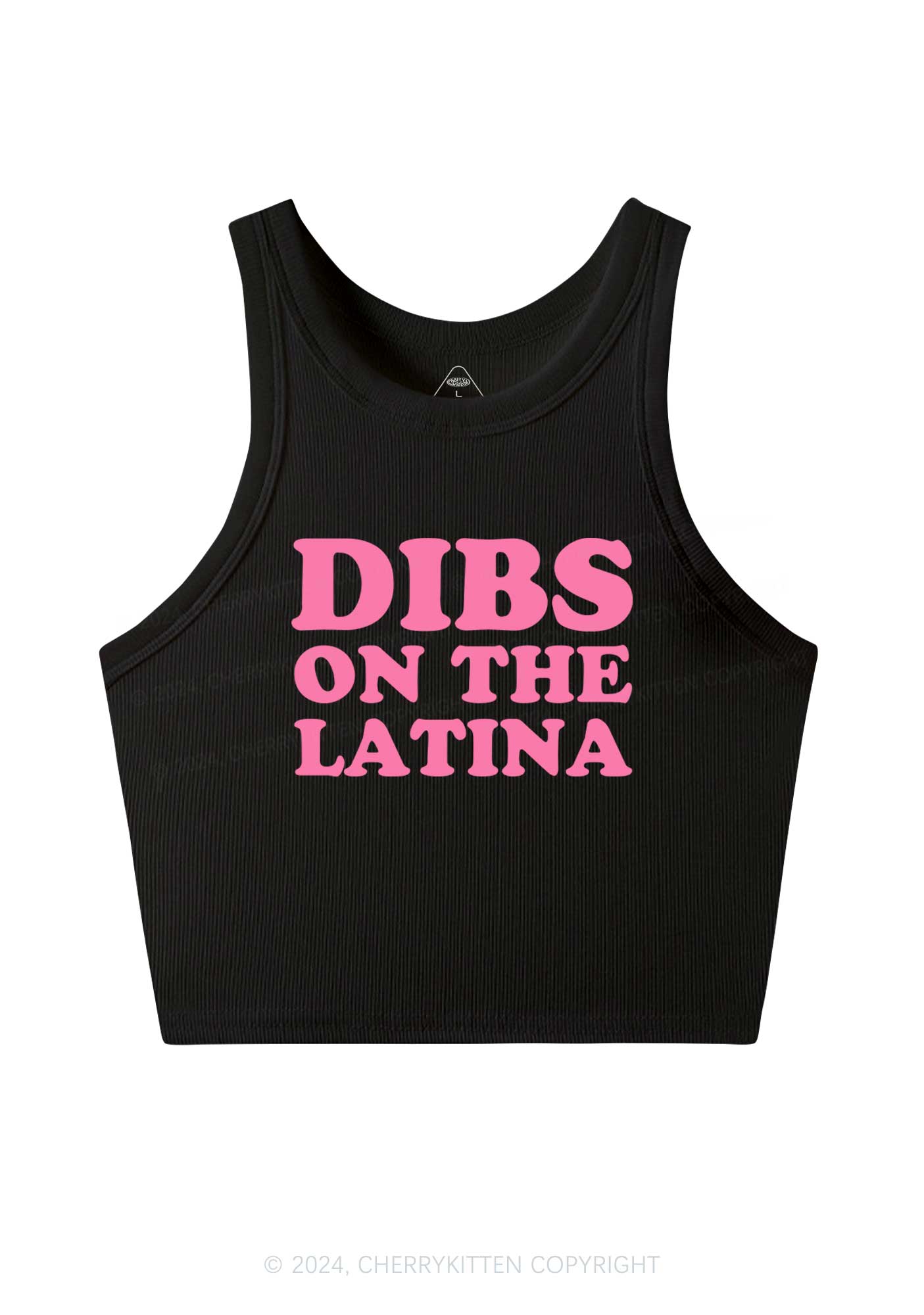 Dibs On The Latina Y2K Crop Tank Top Cherrykitten