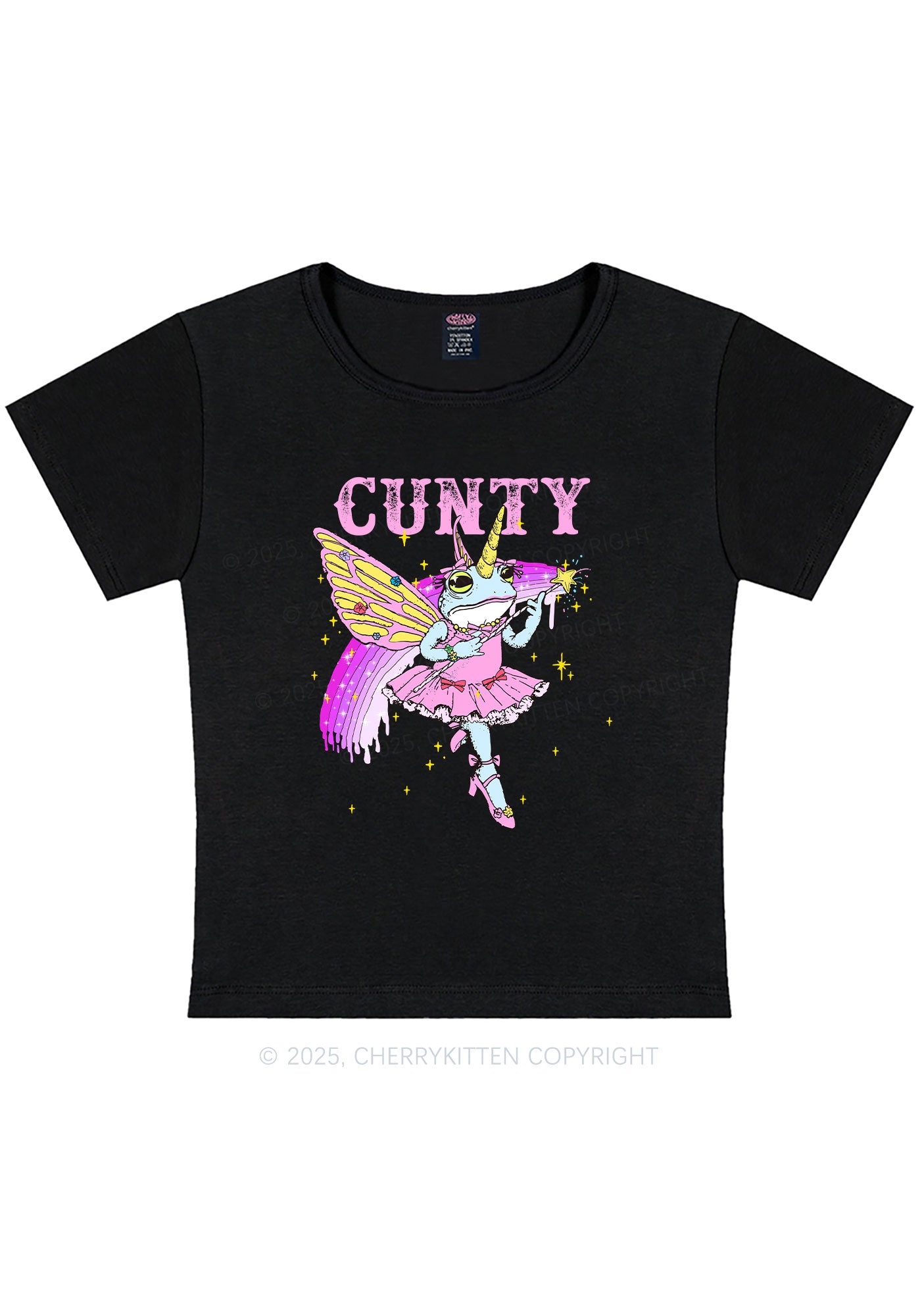 Cxxty Fairy Frog Y2K Baby Tee Cherrykitten
