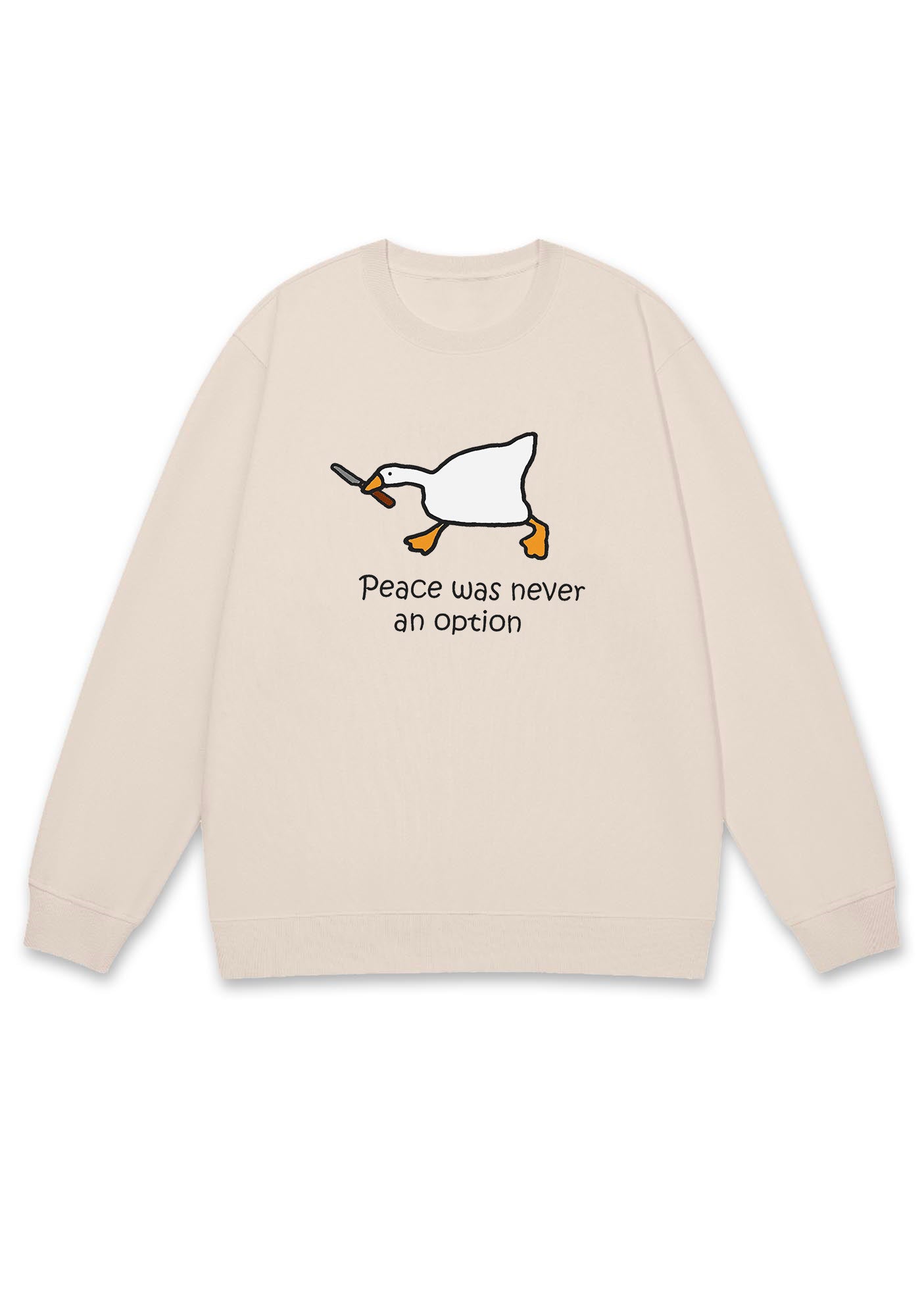 Peace Was Never An Option Y2K Sweatshirt