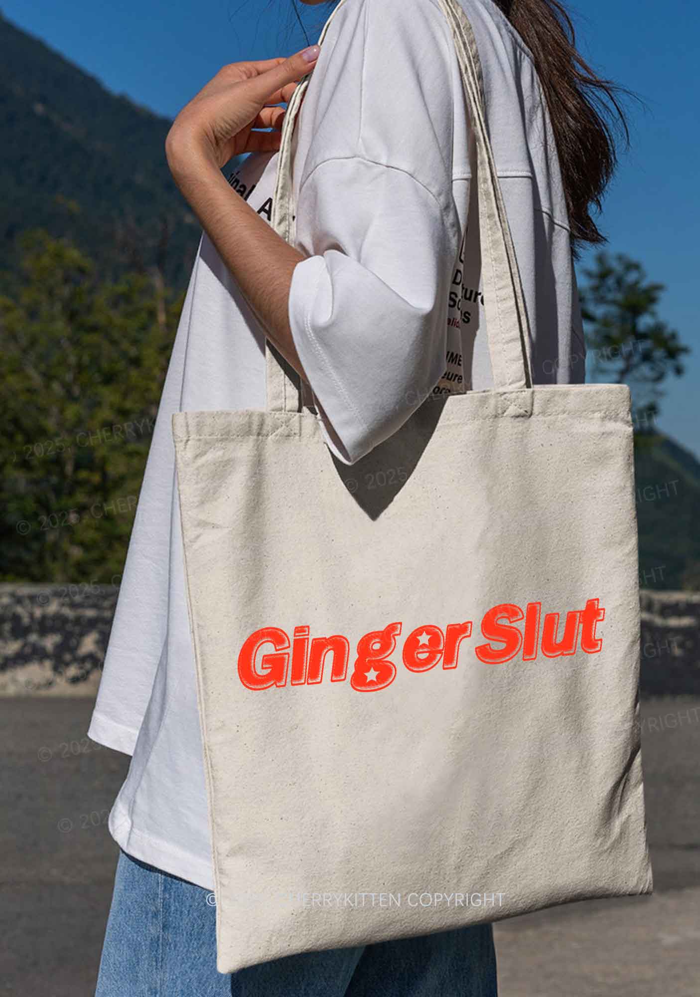 Ginger Slxt Y2K Canvas Tote Bag Cherrykitten