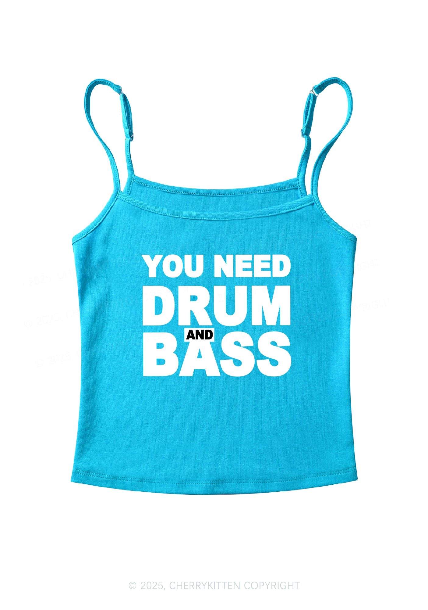 Need Drum And Bass Y2K Spaghetti Strap Cami Cherrykitten