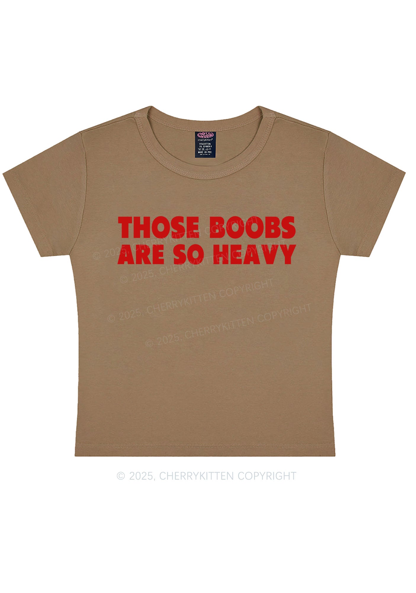 Bxxbs Are So Heavy Y2K Baby Tee Cherrykitten