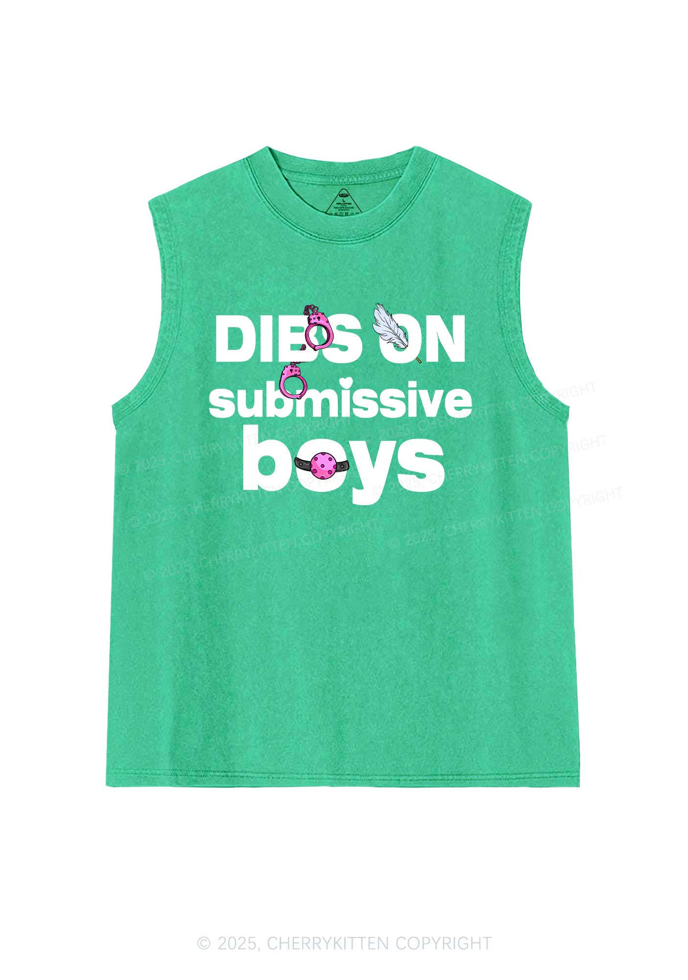 Dibs On S Boys Y2K Washed Muscle Tank Cherrykitten