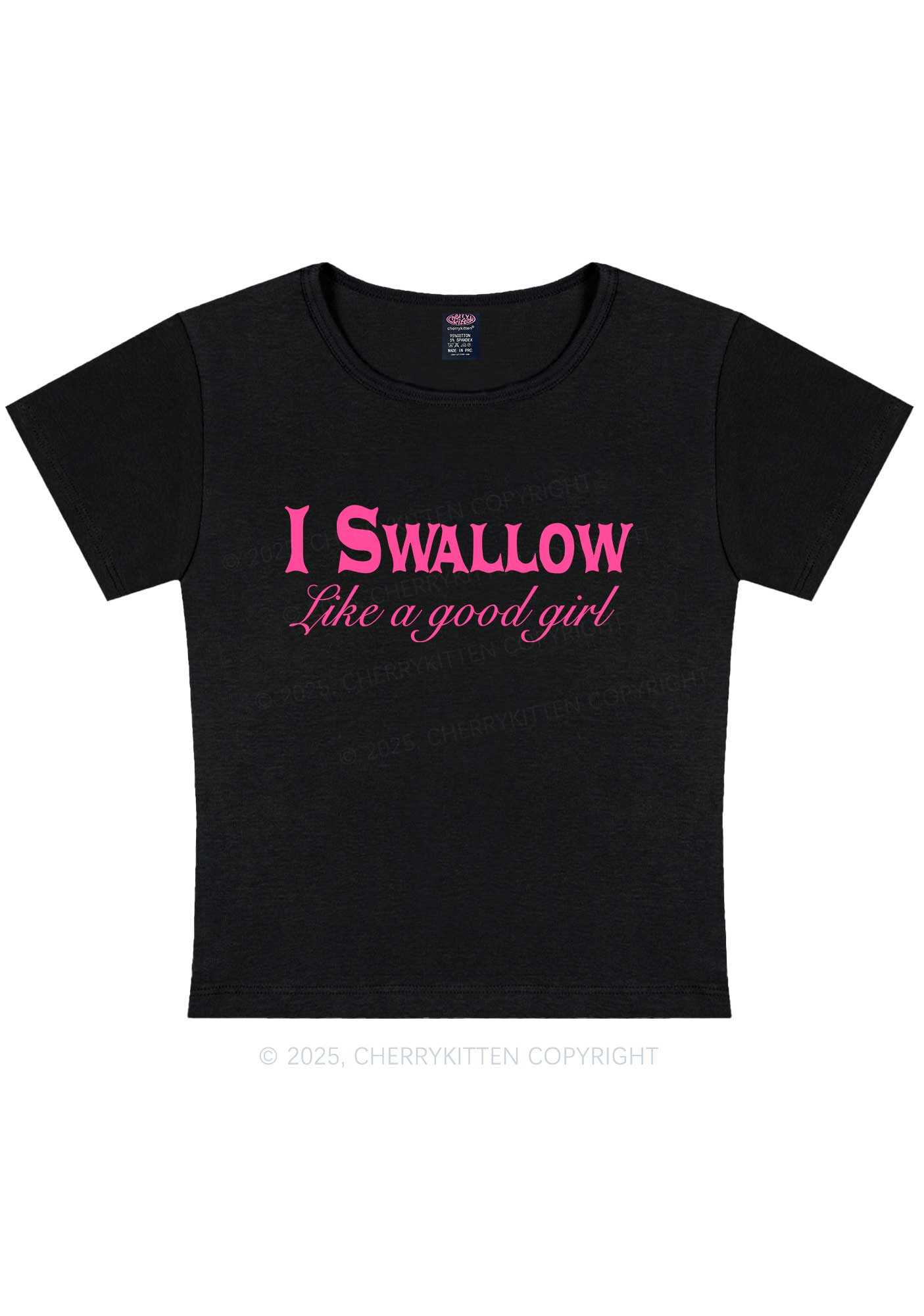 Swallow Like Good Gril Y2K Baby Tee Cherrykitten