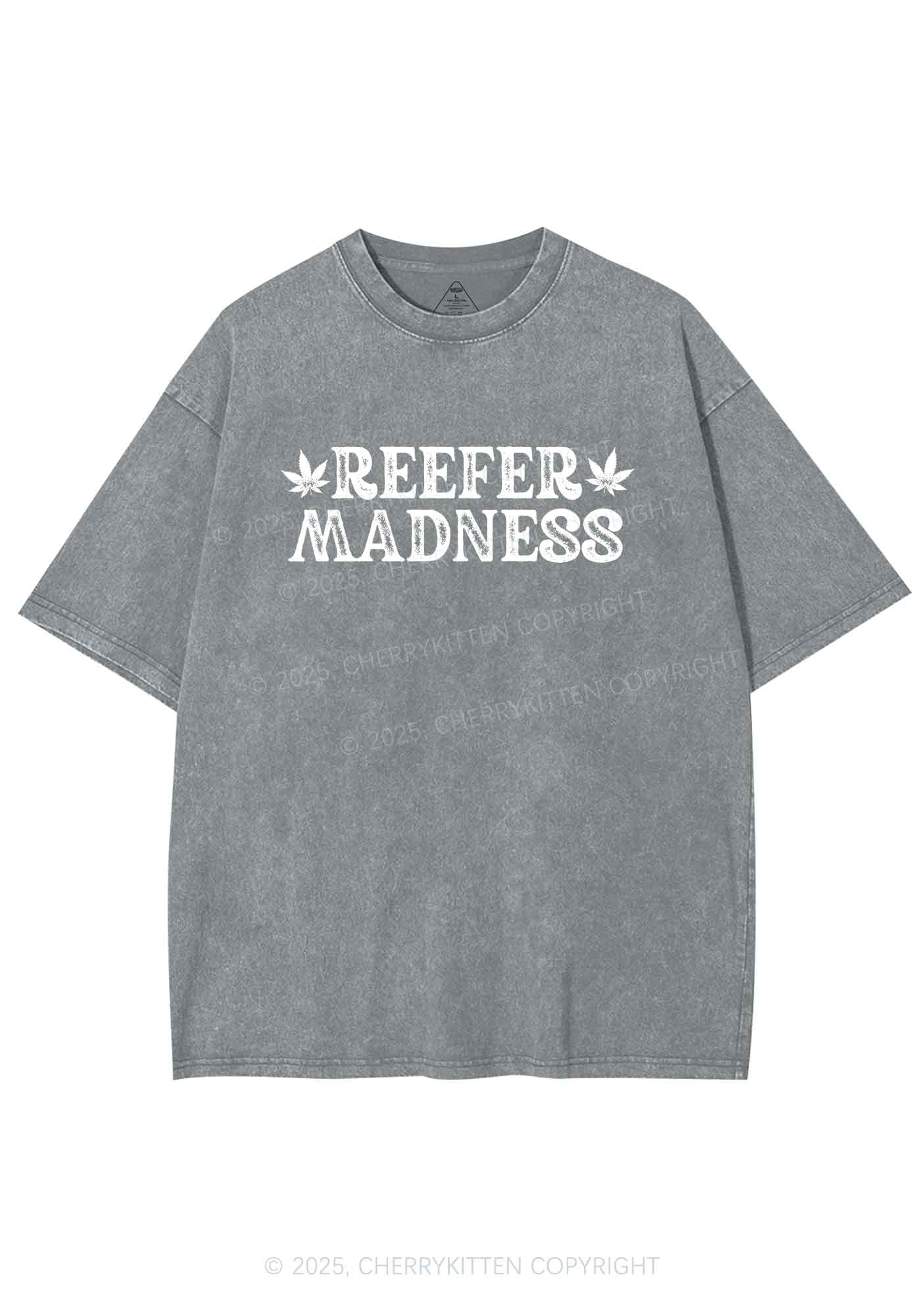 Green Madness Y2K Shirts Washed Tee Cherrykitten
