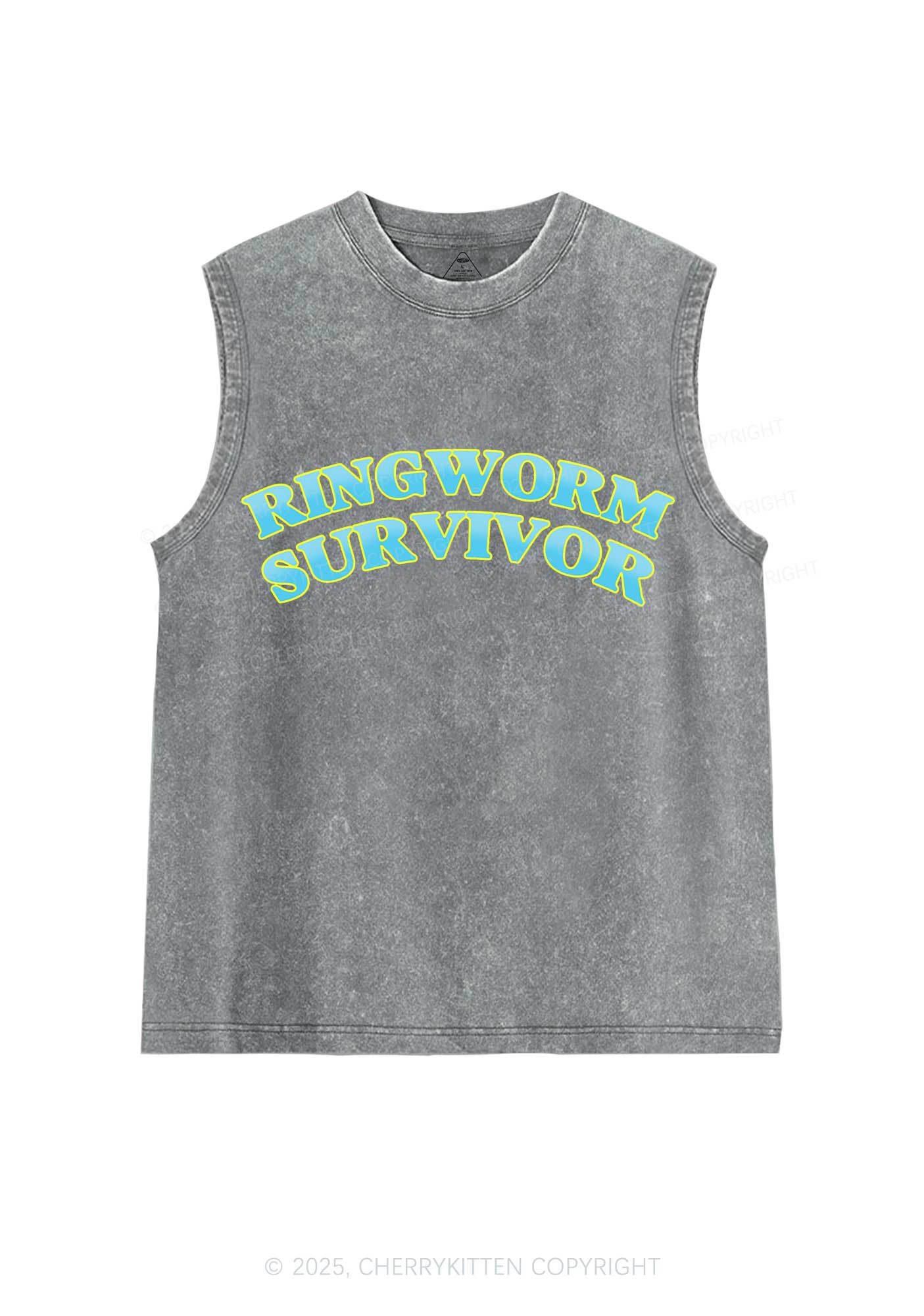 Ringworm Survivor Y2K Washed Muscle Tank Cherrykitten