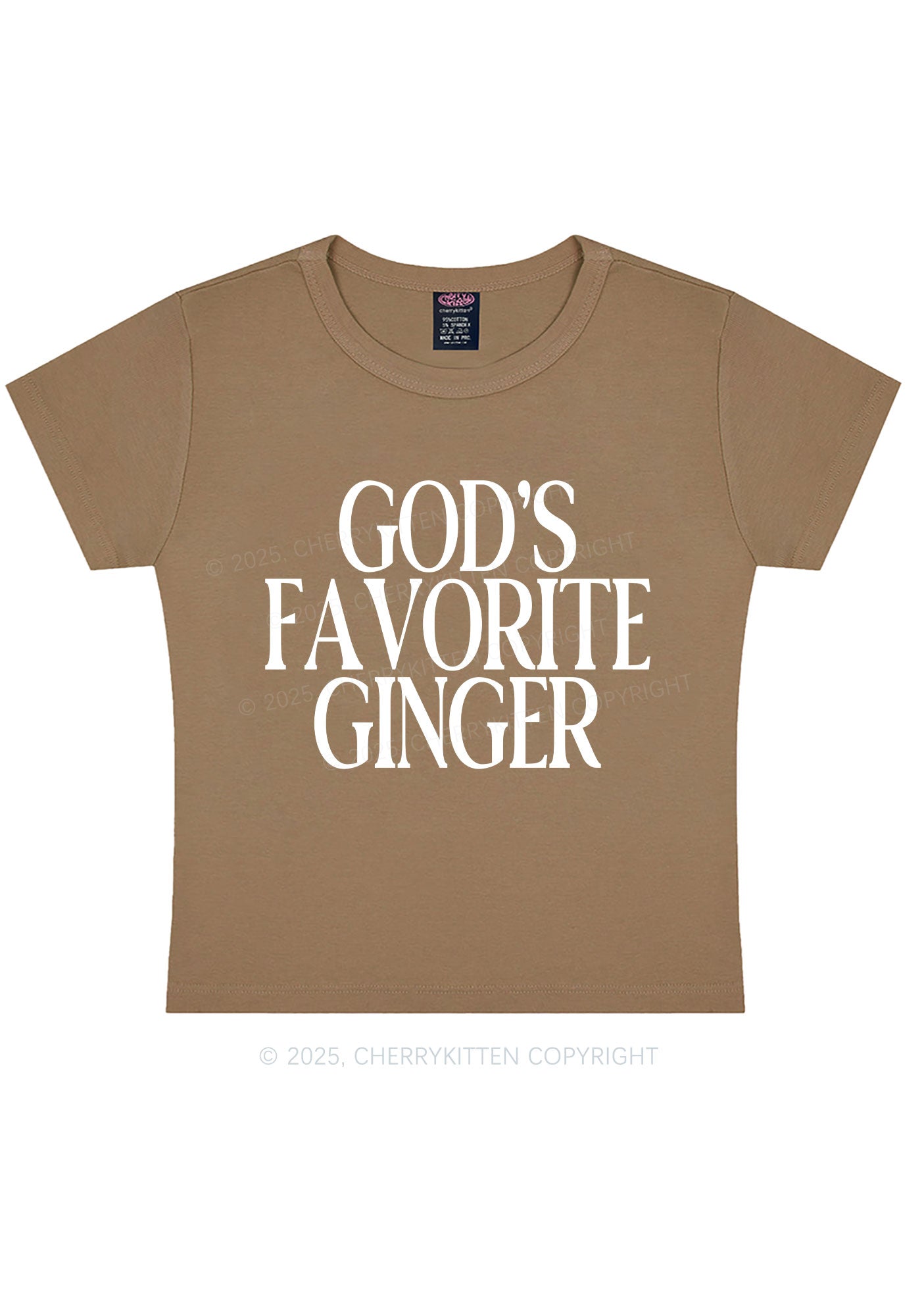 Gods Favorite Ginger Y2K Baby Tee Cherrykitten