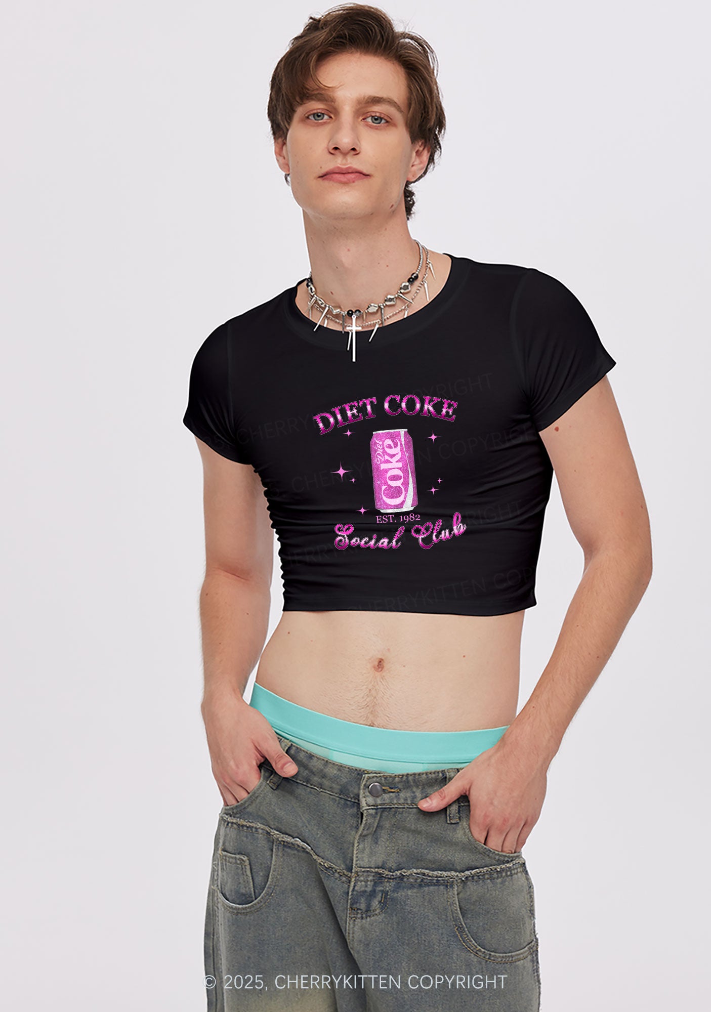 Diet Coke Social Club Y2K Baby Tee Cherrykitten
