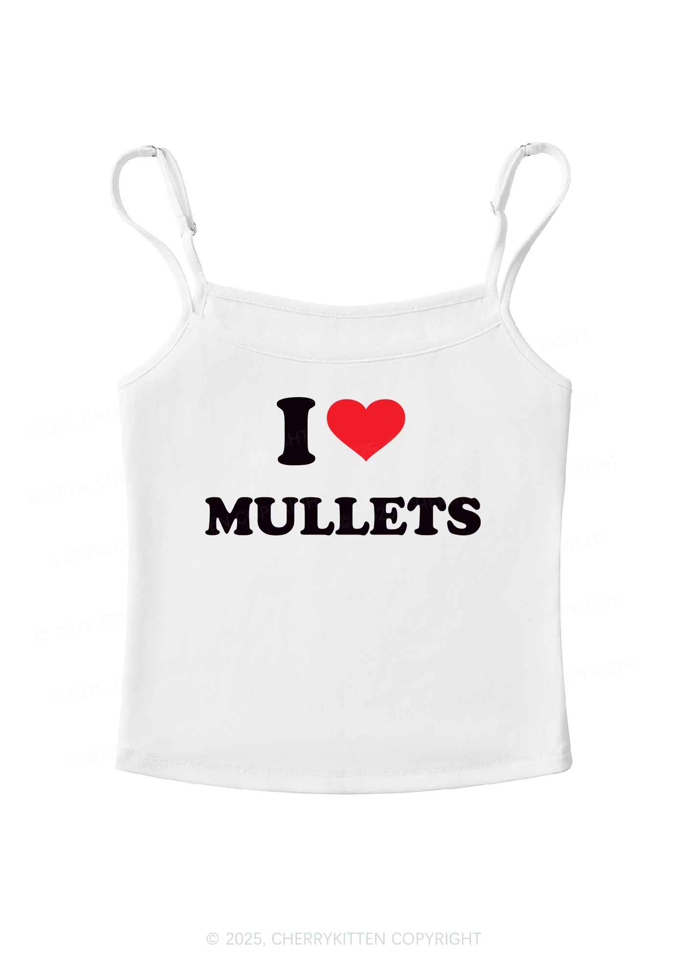 I Love Mullets Y2K Spaghetti Strap Cami Cherrykitten