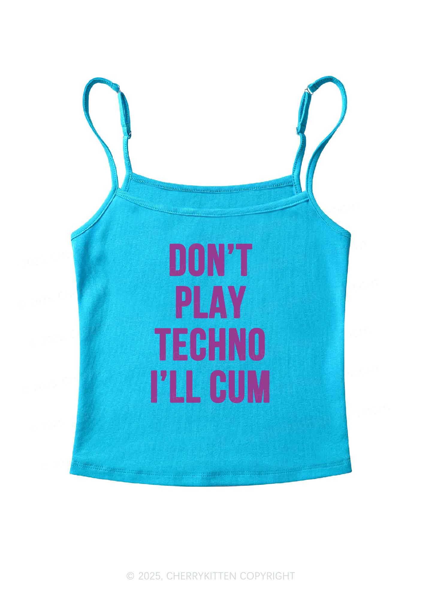 Don't Play Techno Y2K Spaghetti Strap Cami Cherrykitten