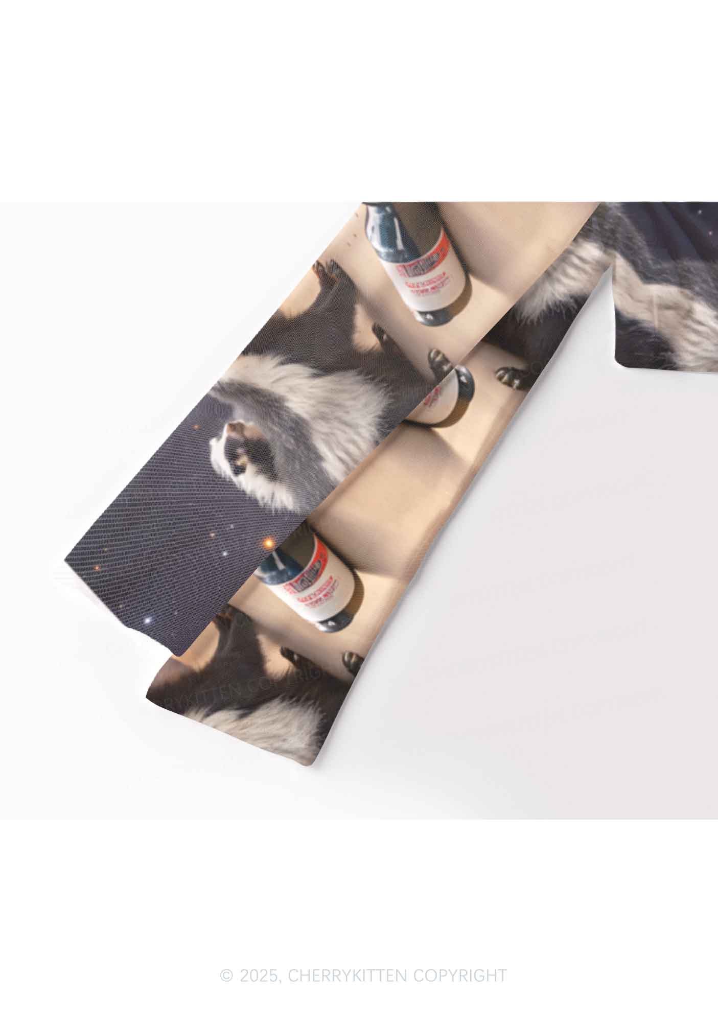 Drunk Badger Y2K Mesh Long Sleeve Crop Top Cherrykitten