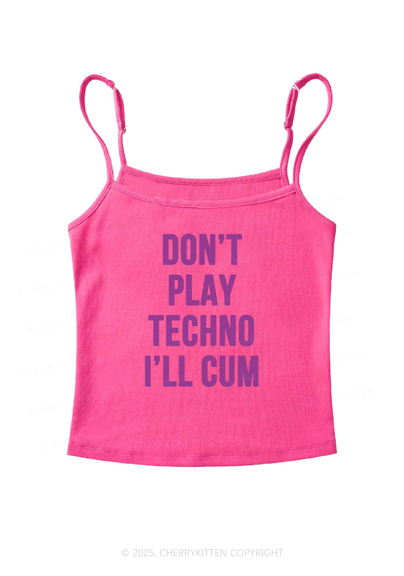 Don't Play Techno Y2K Spaghetti Strap Cami Cherrykitten