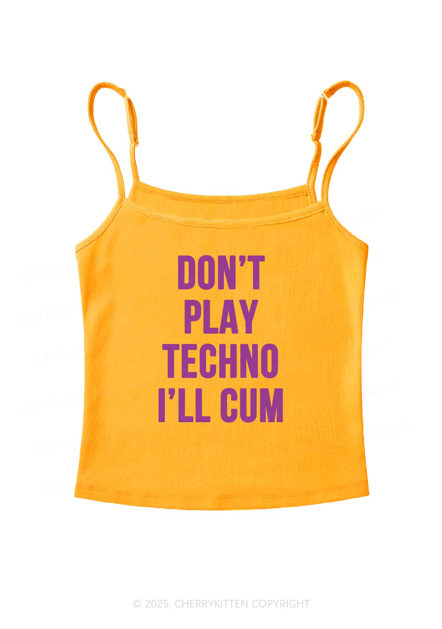Don't Play Techno Y2K Spaghetti Strap Cami Cherrykitten