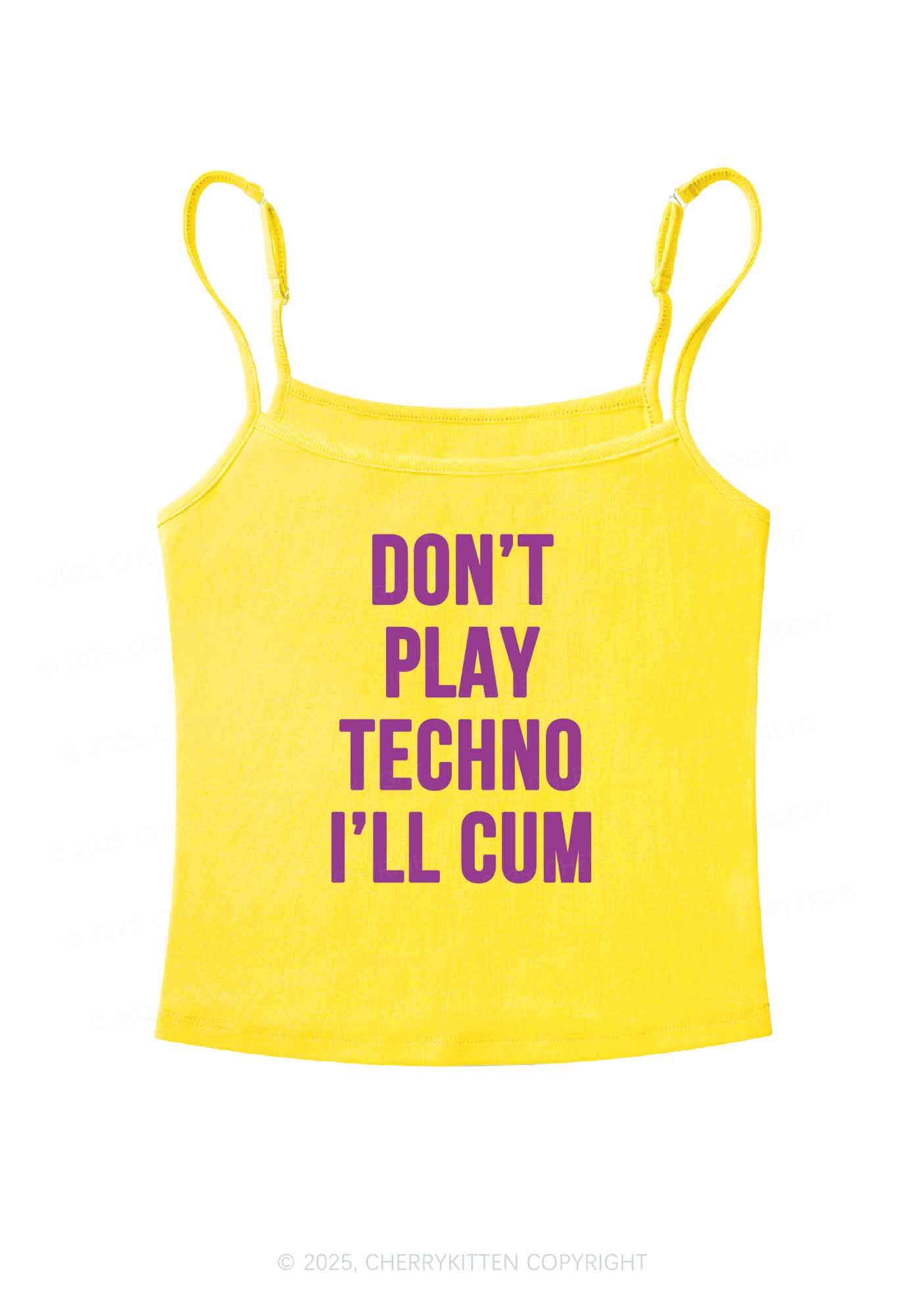 Don't Play Techno Y2K Spaghetti Strap Cami Cherrykitten