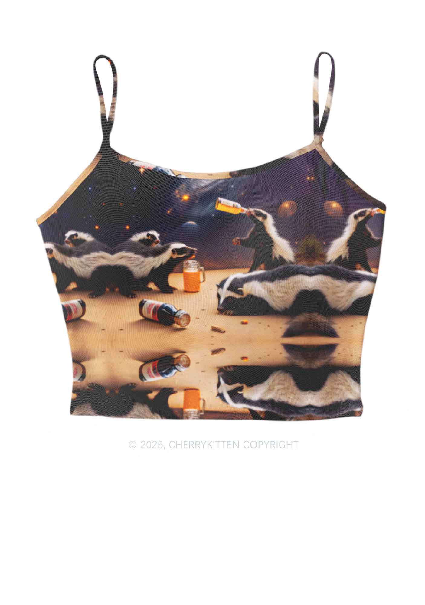 Drunk Badger Y2K Mesh Cami Tank Cherrykitten