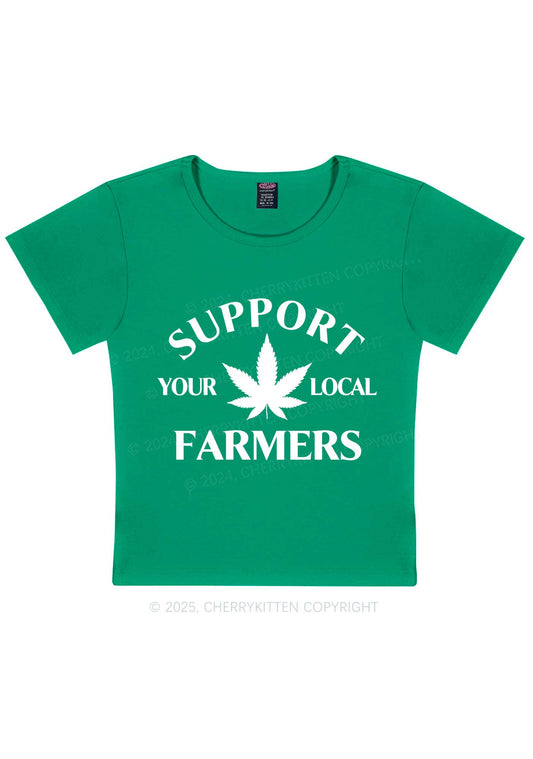 Support Your Local Farmers Y2K Baby Tee Cherrykitten