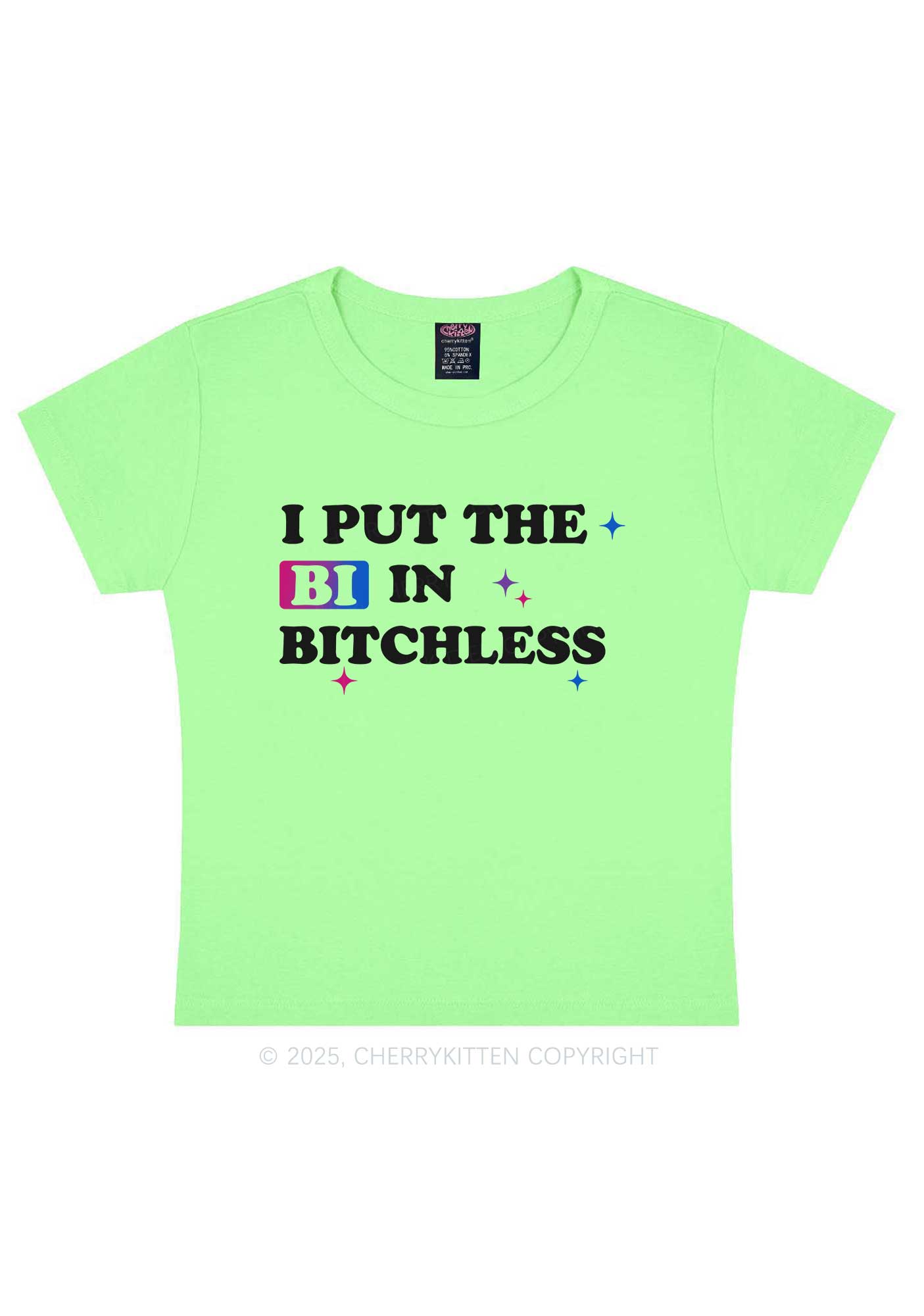 Put BI In Bxxchless Pride Y2K Baby Tee Cherrykitten