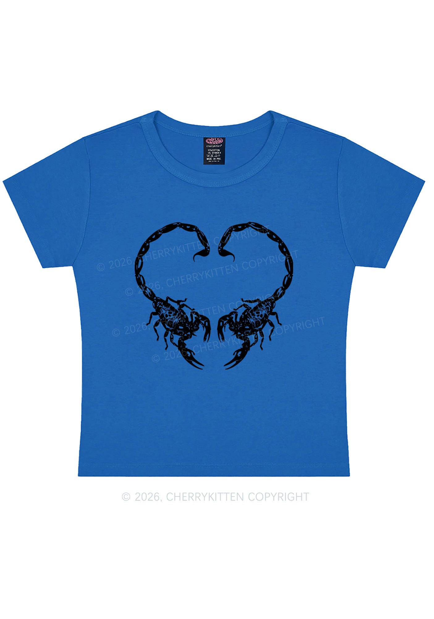 Skull Scorpion Heart Y2K Baby Tee Cherrykitten