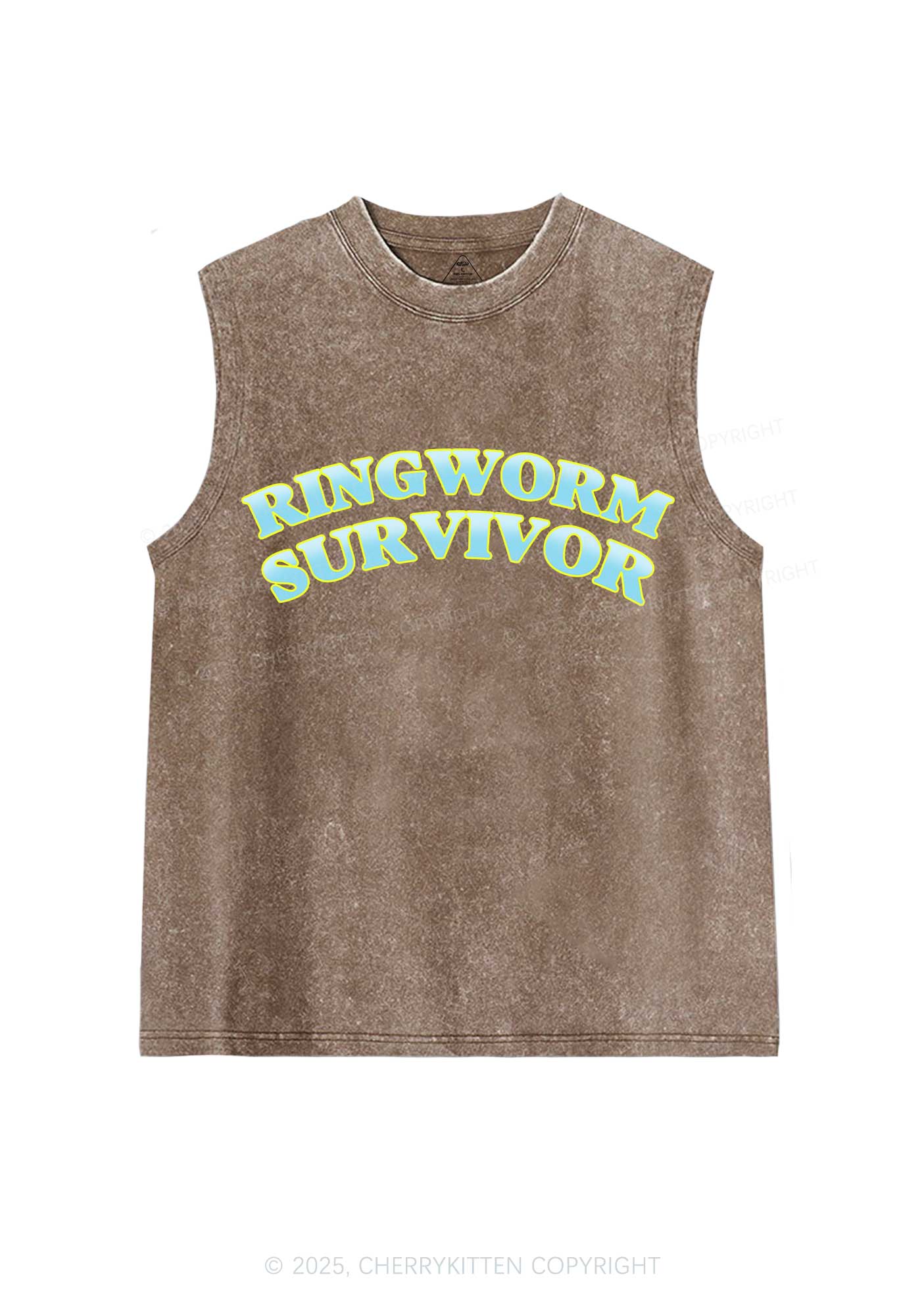 Ringworm Survivor Y2K Washed Muscle Tank Cherrykitten