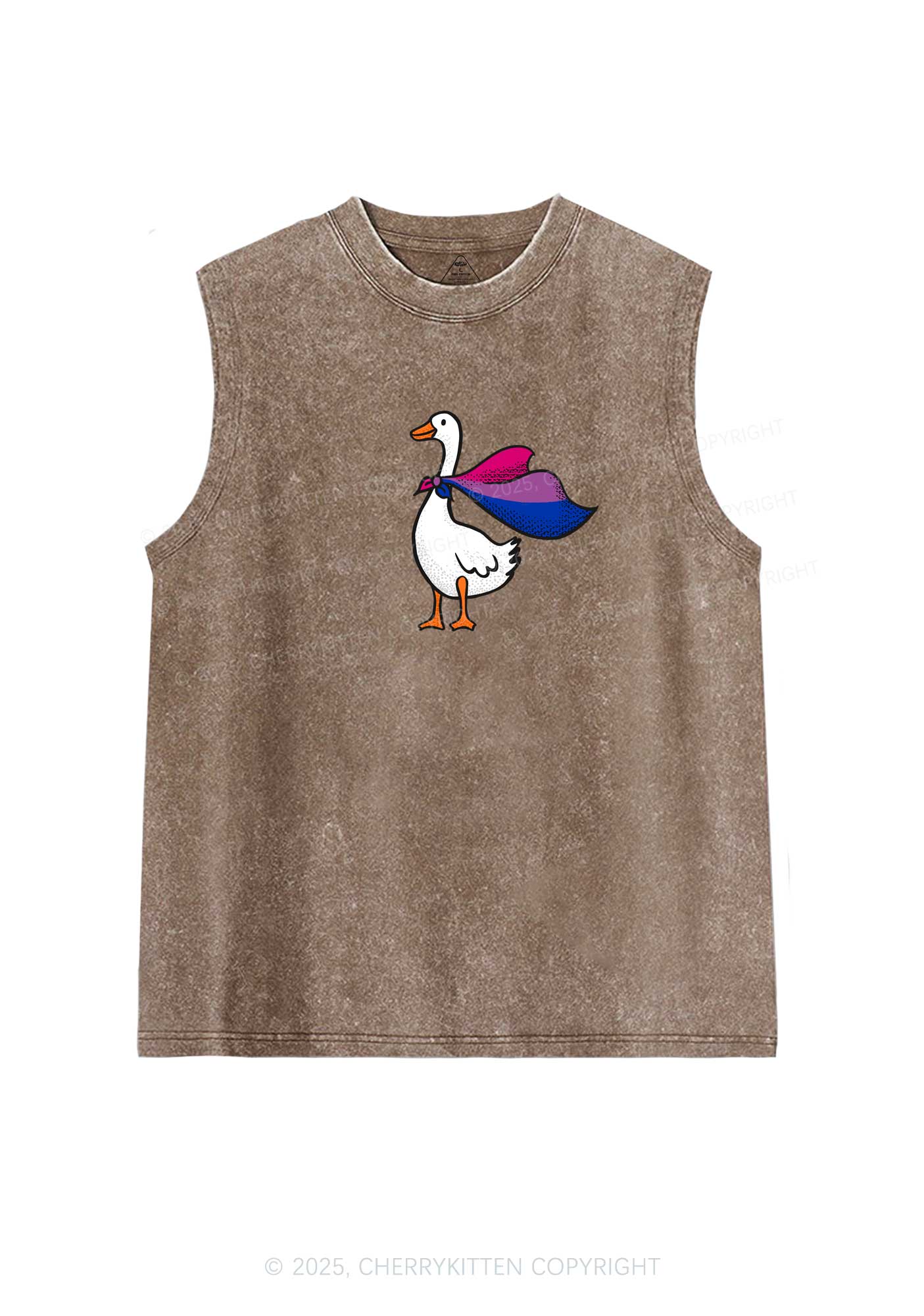 Bisexual Goose Pride Y2K Washed Muscle Tank Cherrykitten