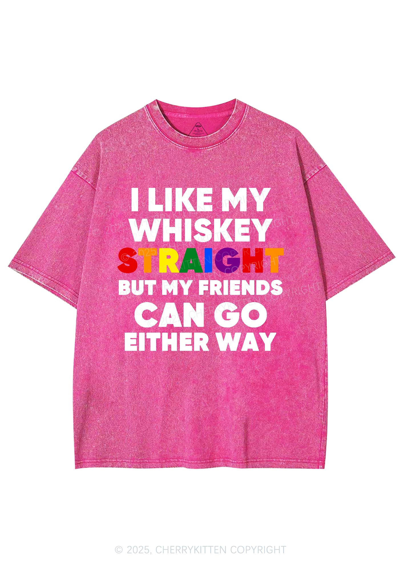 I Like Straight Pride Y2K Shirts Washed Tee Cherrykitten