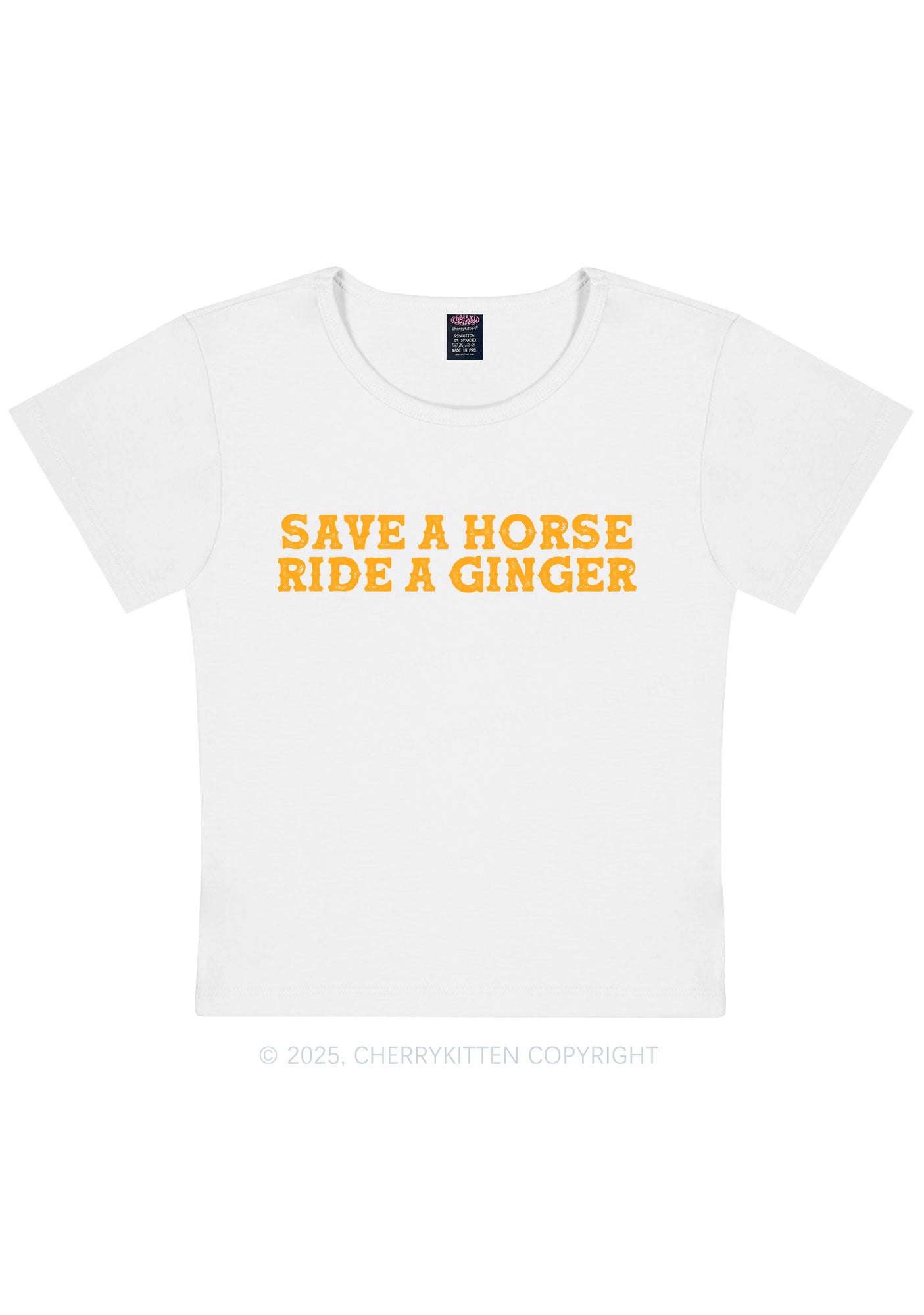 Ride A Ginger Y2K Baby Tee Cherrykitten