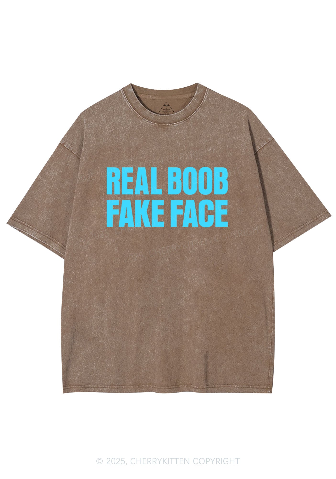 Fake Face Real Bxxb Y2K Shirts Washed Tee Cherrykitten