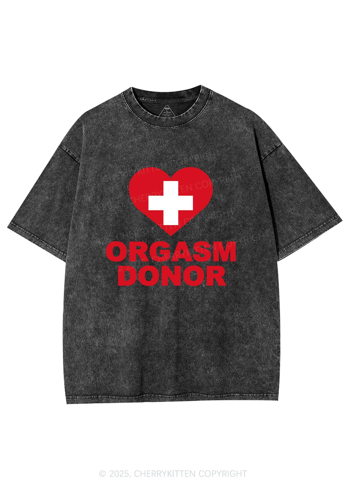 Orgxsm Donor Y2K Shirts Washed Tee Cherrykitten